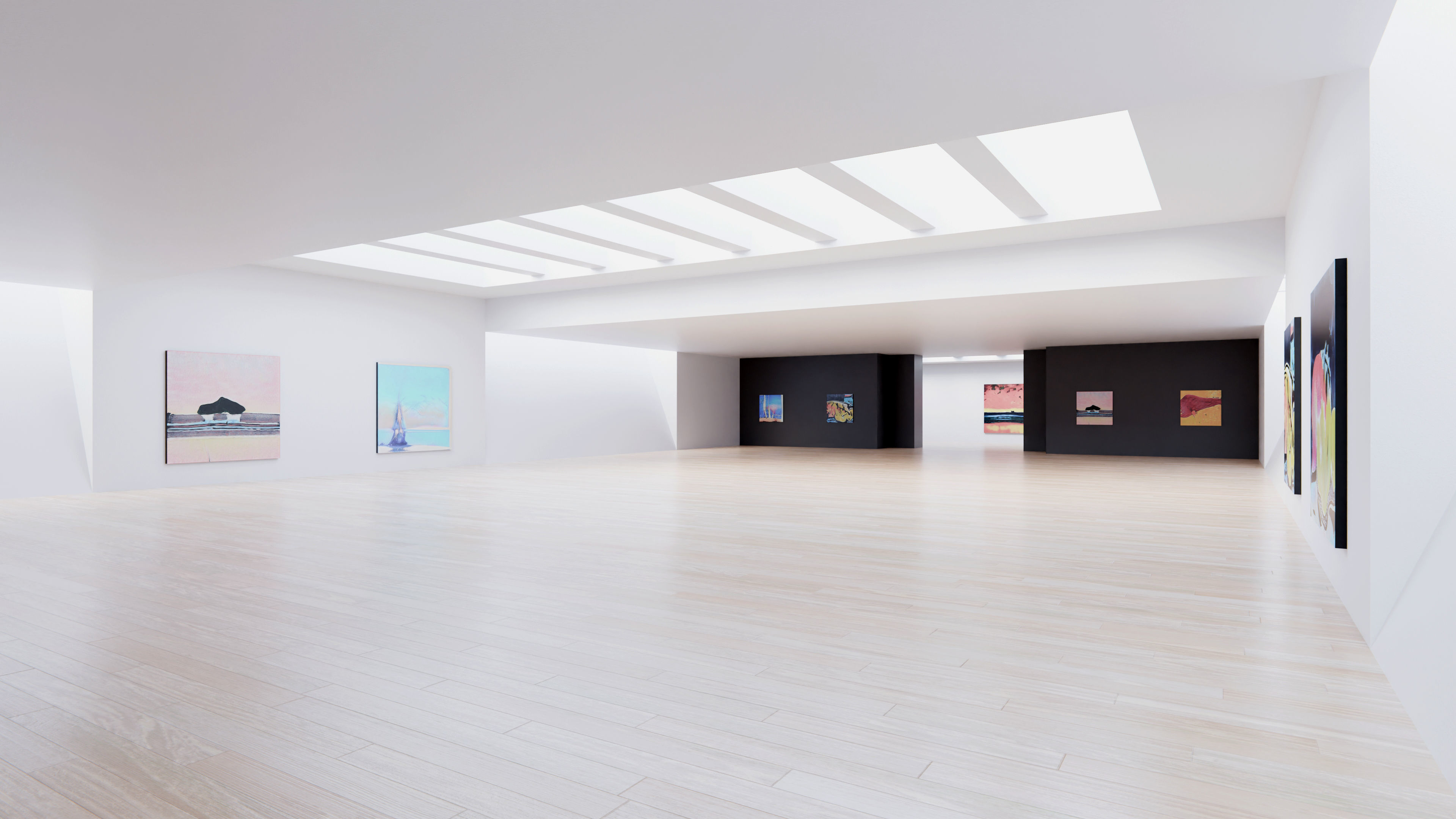 Art Museum Gallery Interior 6 Low-poly 3D model_1