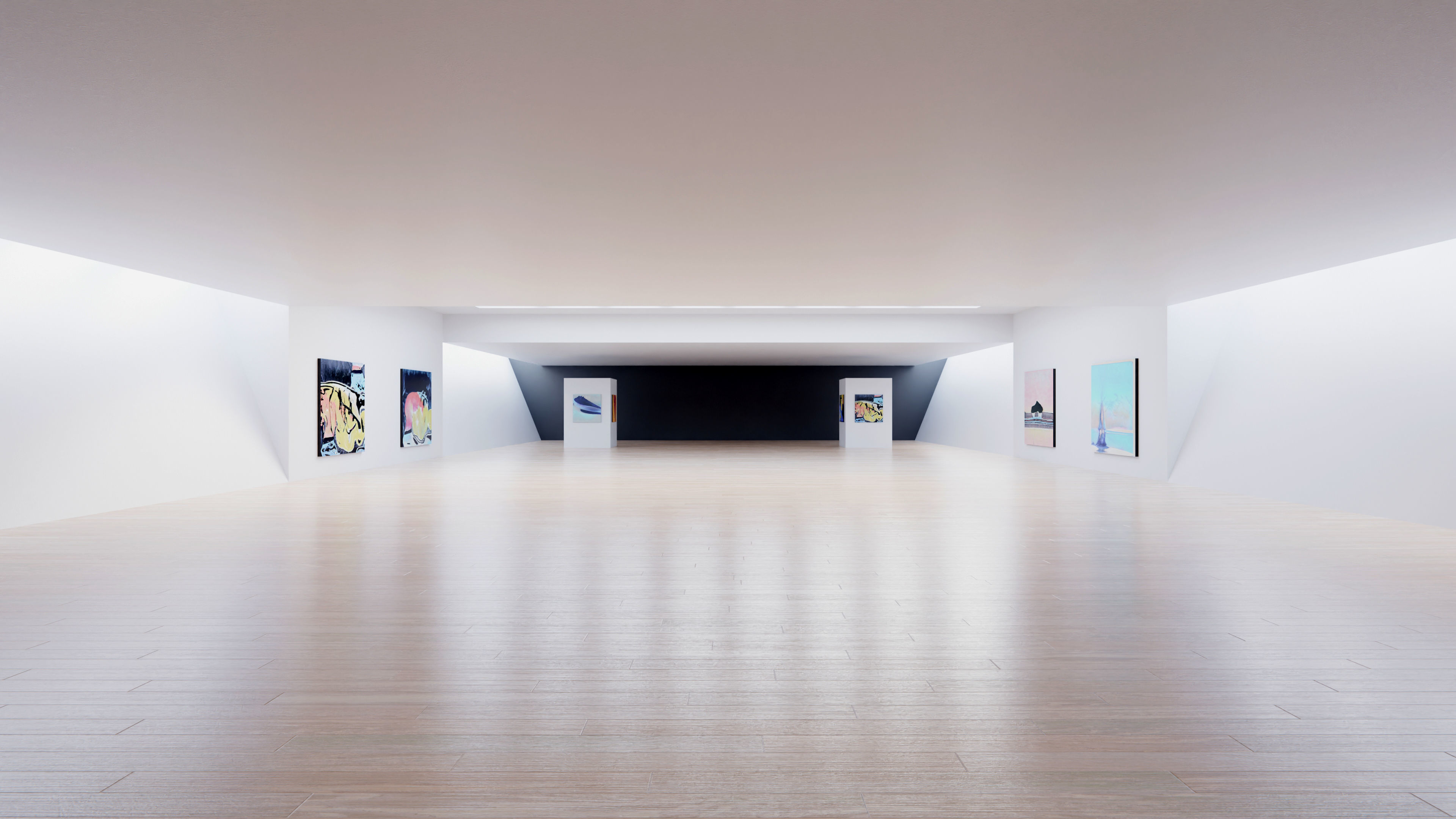 Art Museum Gallery Interior 6 Low-poly 3D model_4