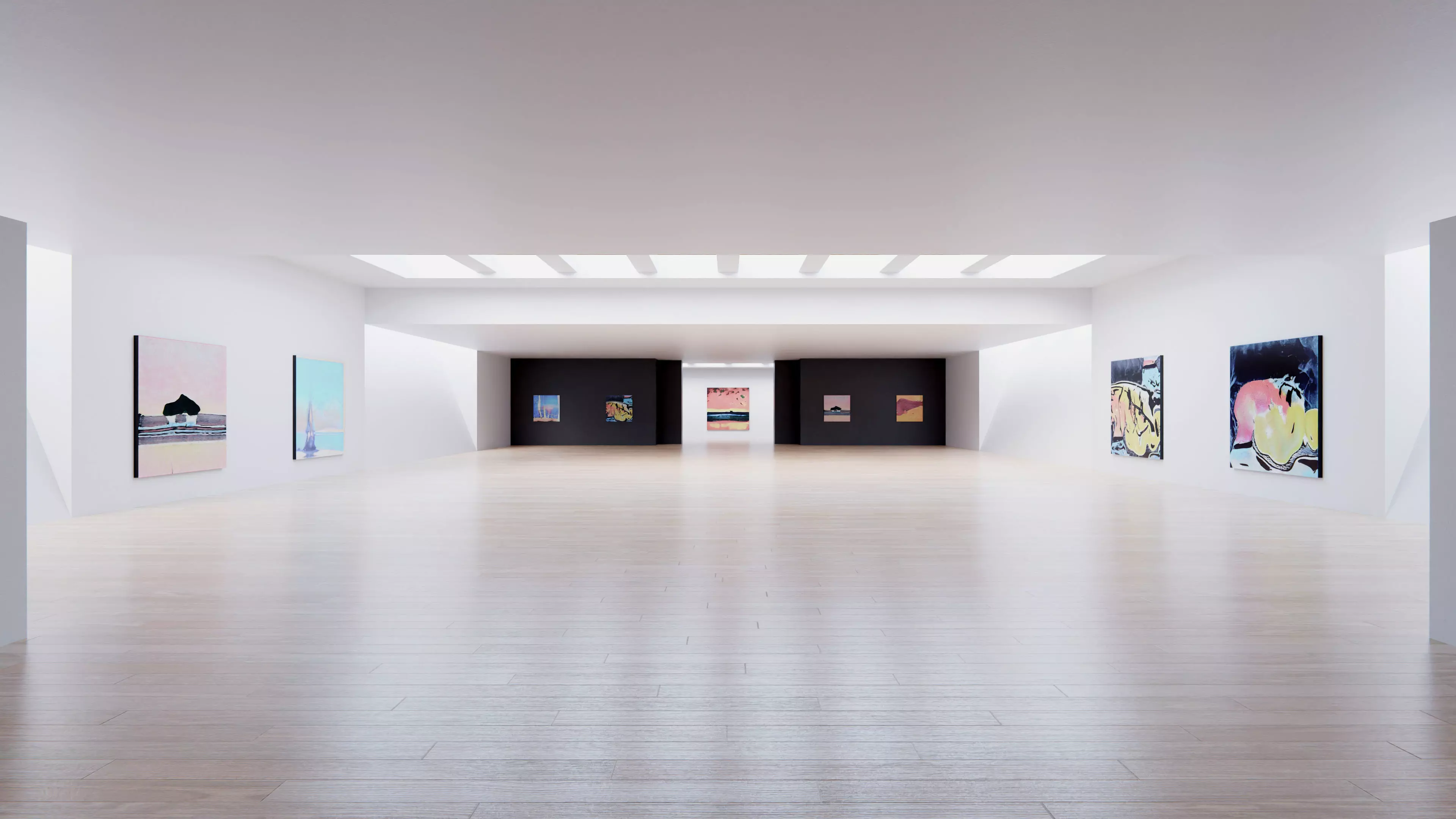 Art Museum Gallery Interior 6 Low-poly 3D model_0