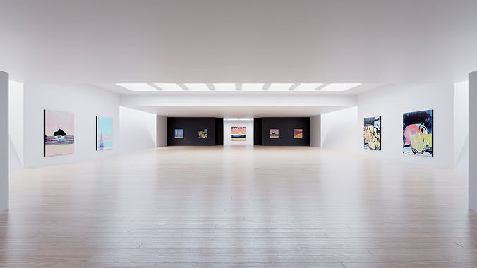 Art Museum Gallery Interior 6 Low-poly 3D model