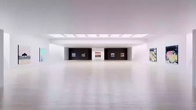 Art Museum Gallery Interior 6 Low-poly 3D model