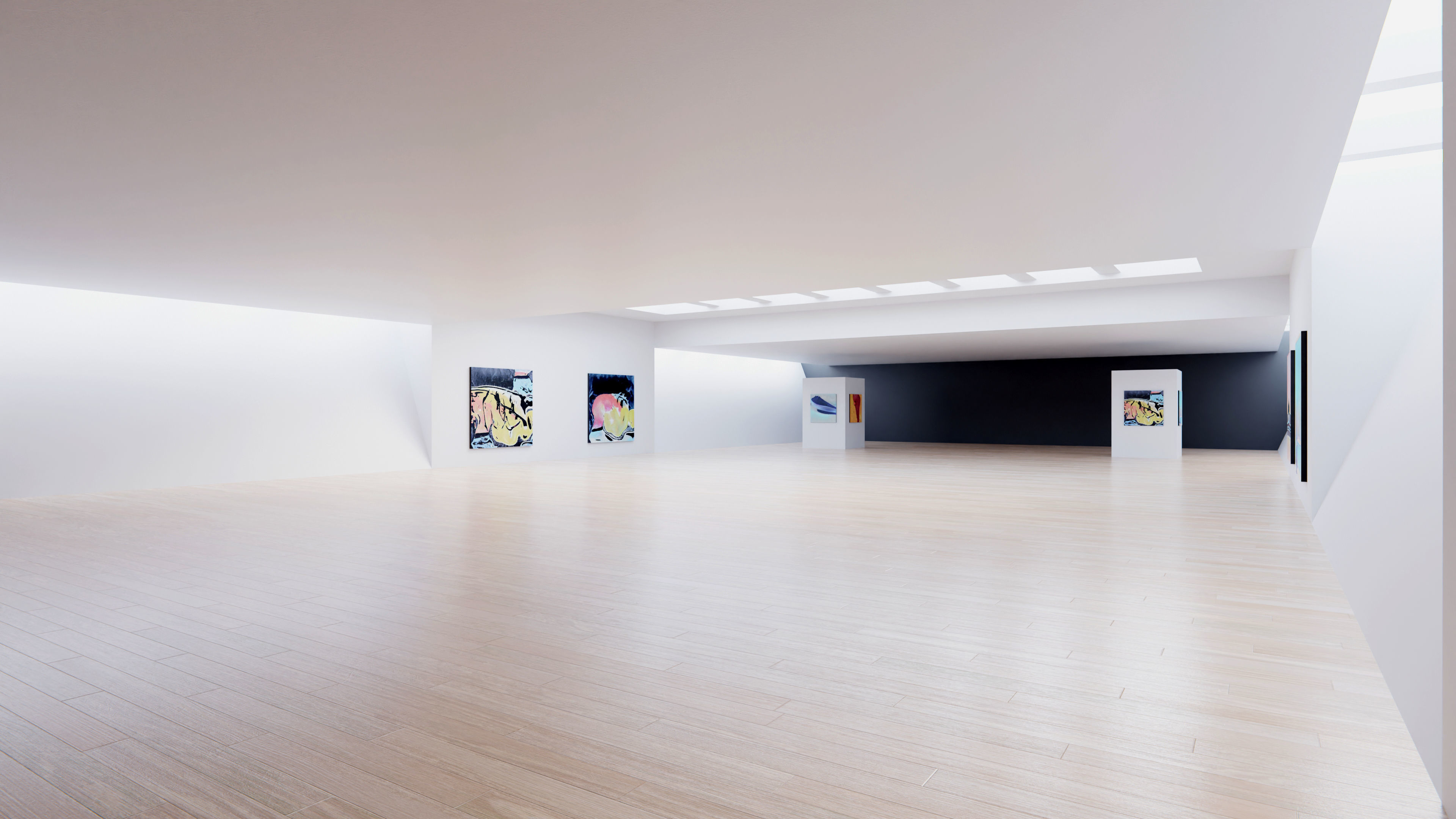 Art Museum Gallery Interior 6 Low-poly 3D model_5
