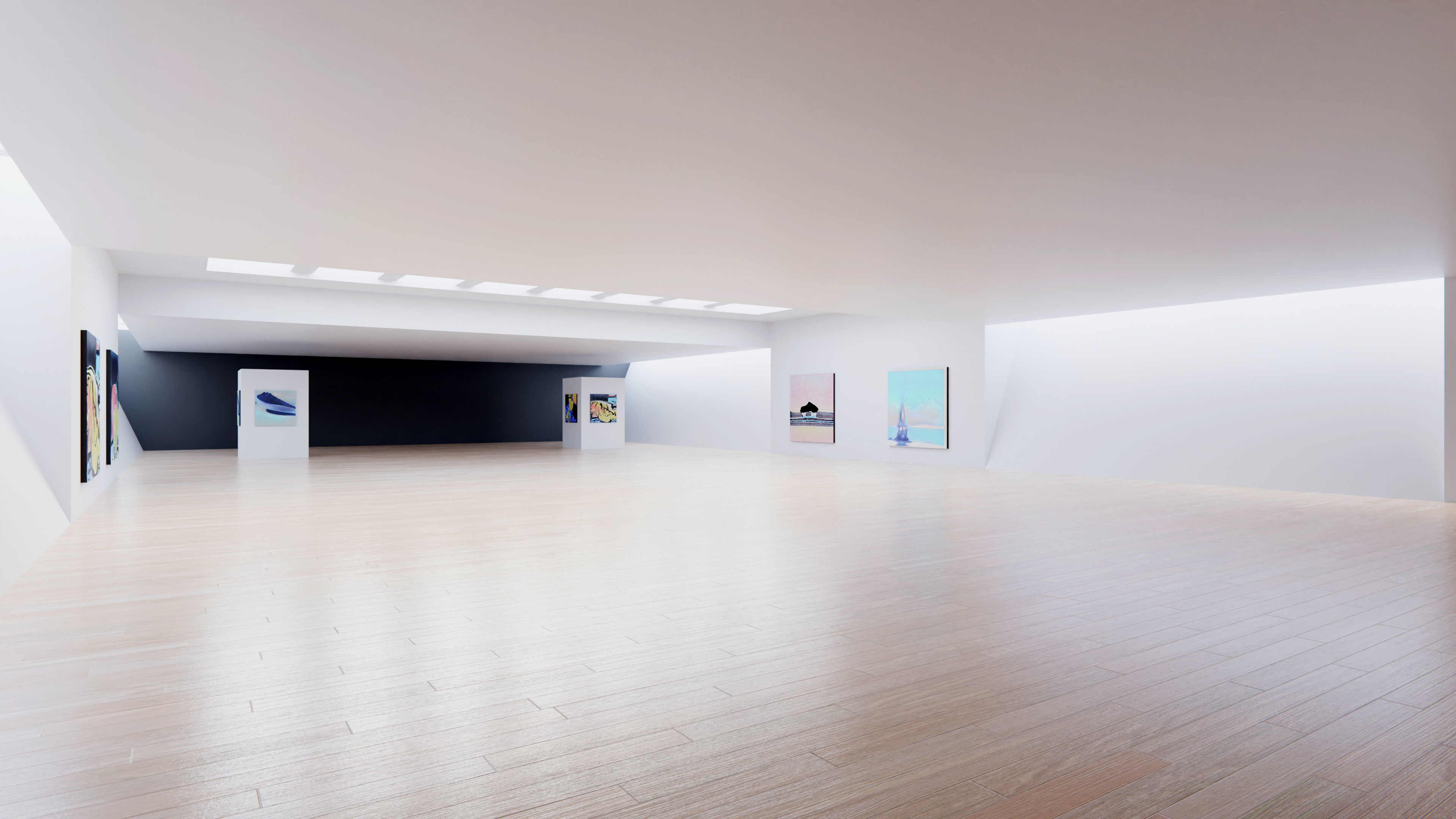 Art Museum Gallery Interior 6 Low-poly 3D model_2