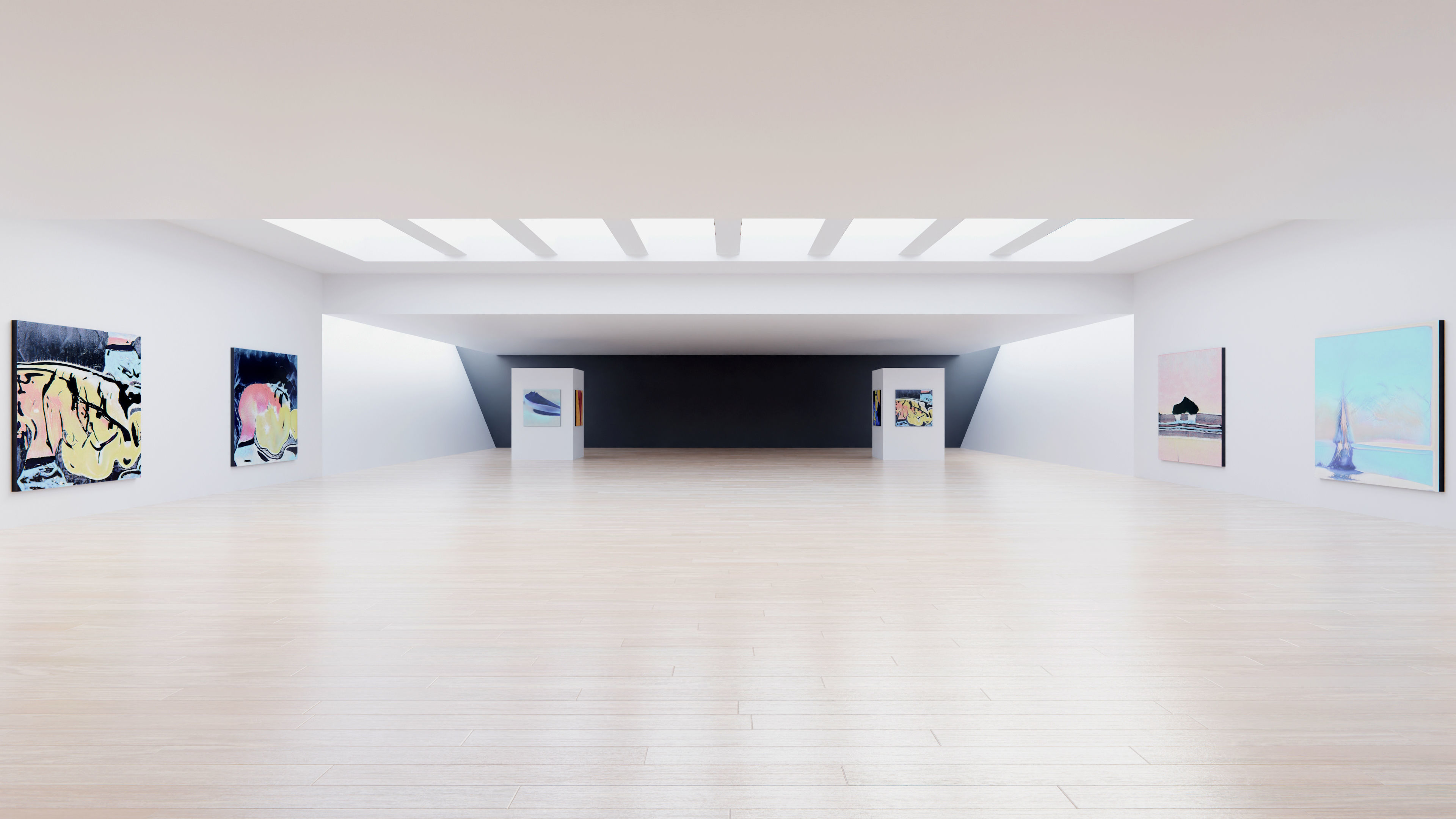 Art Museum Gallery Interior 6 Low-poly 3D model_3