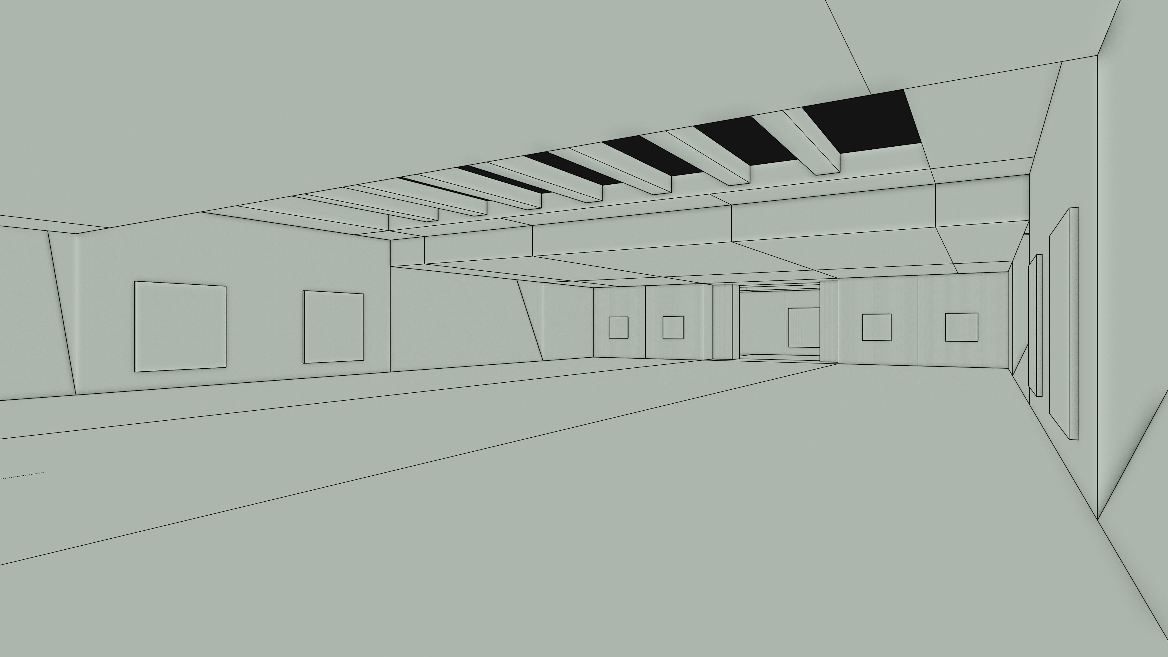 Art Museum Gallery Interior 6 Low-poly 3D model_11