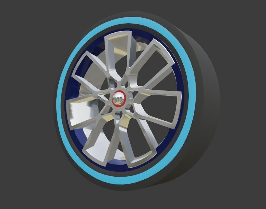 Bugatti GT Wheel 3D print model_1