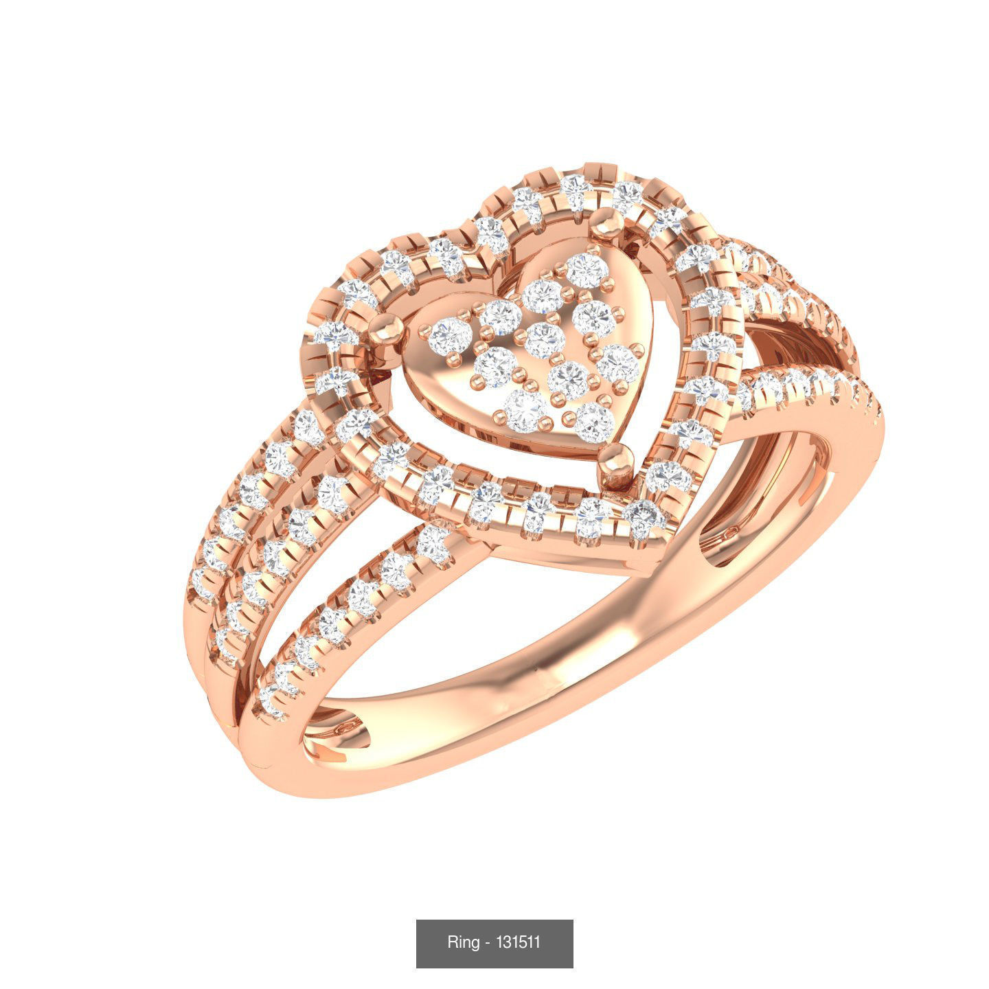 5 Heart Ring 3m stl render  3D Model Collection_4