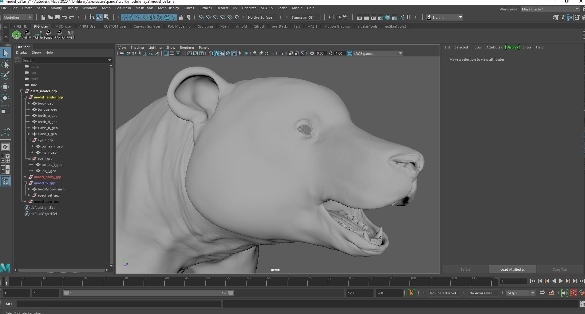 Giant Panda RIGGED 3D model_3