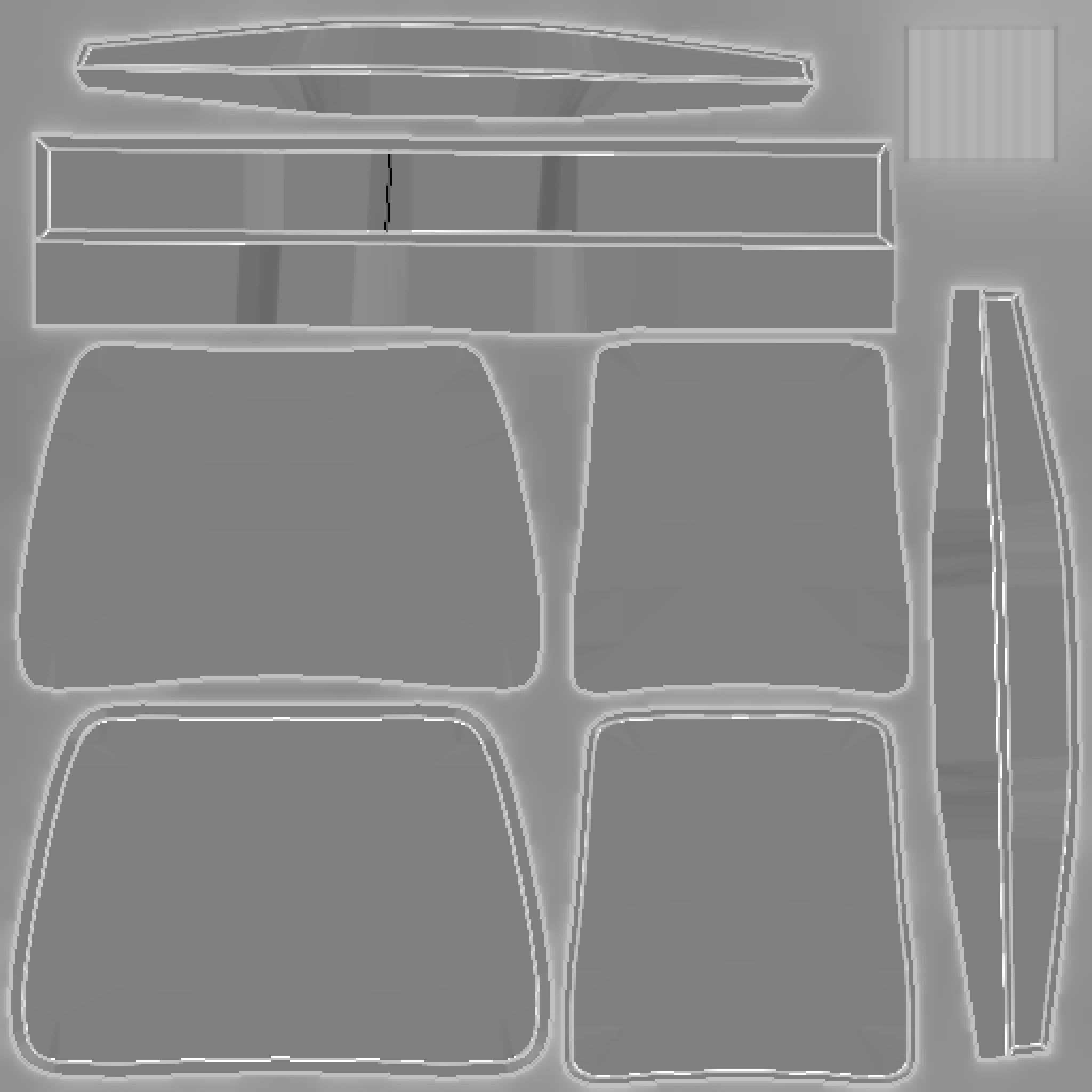 Classic Eames Chairs Low-poly 3D model_89