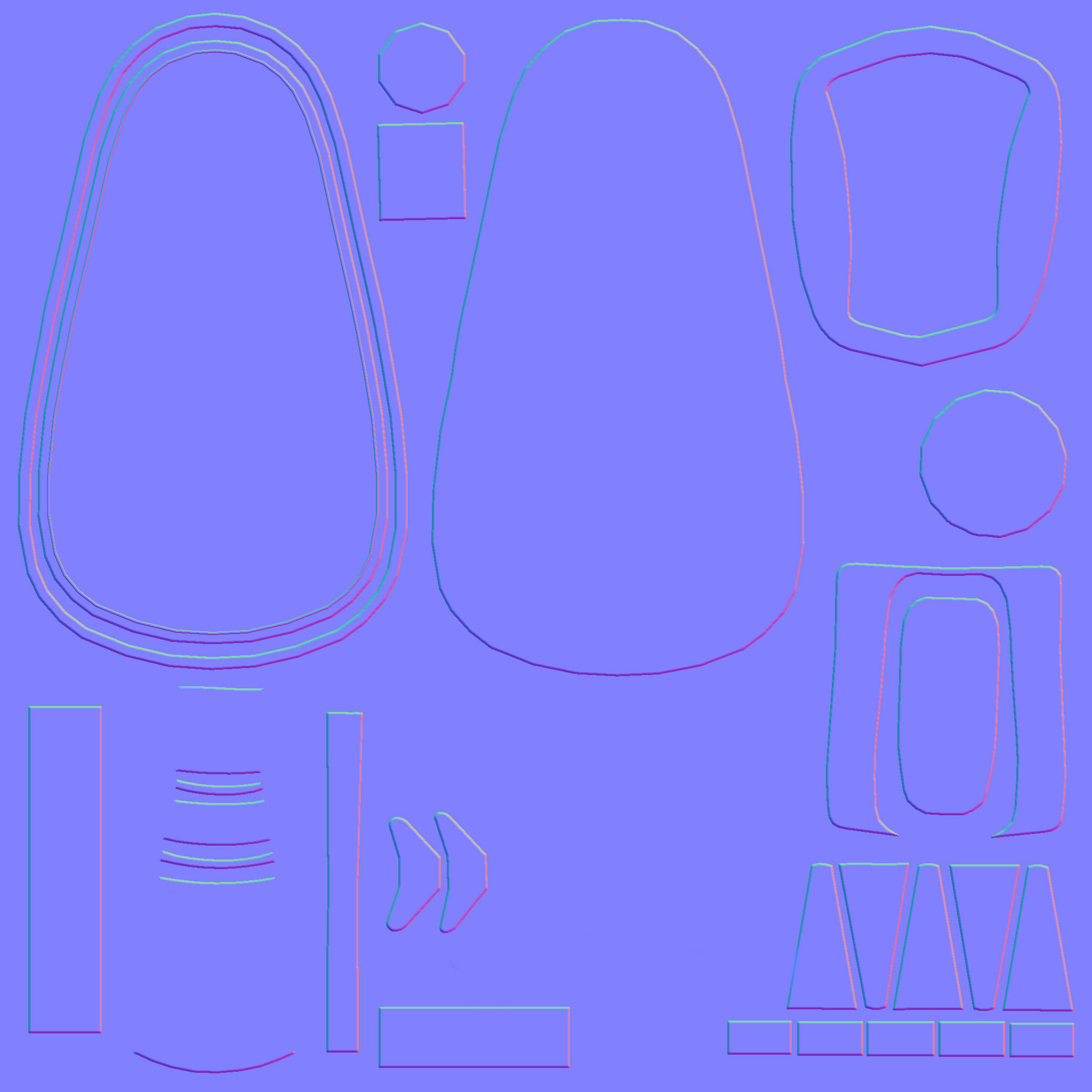 Classic Eames Chairs Low-poly 3D model_109