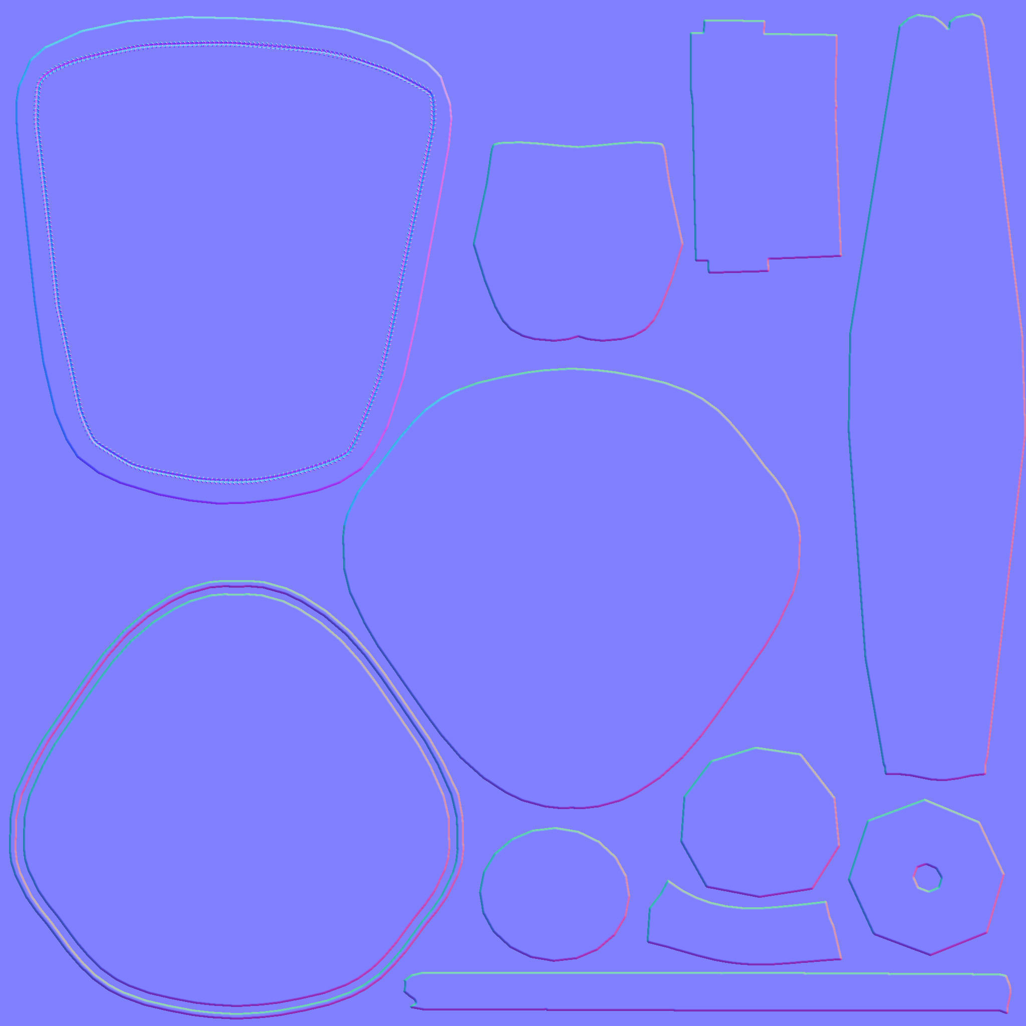 Classic Eames Chairs Low-poly 3D model_46