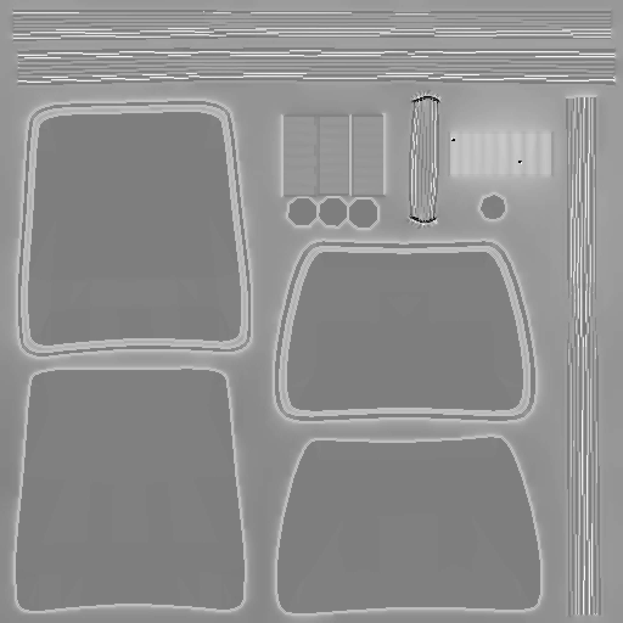 Classic Eames Chairs Low-poly 3D model_74