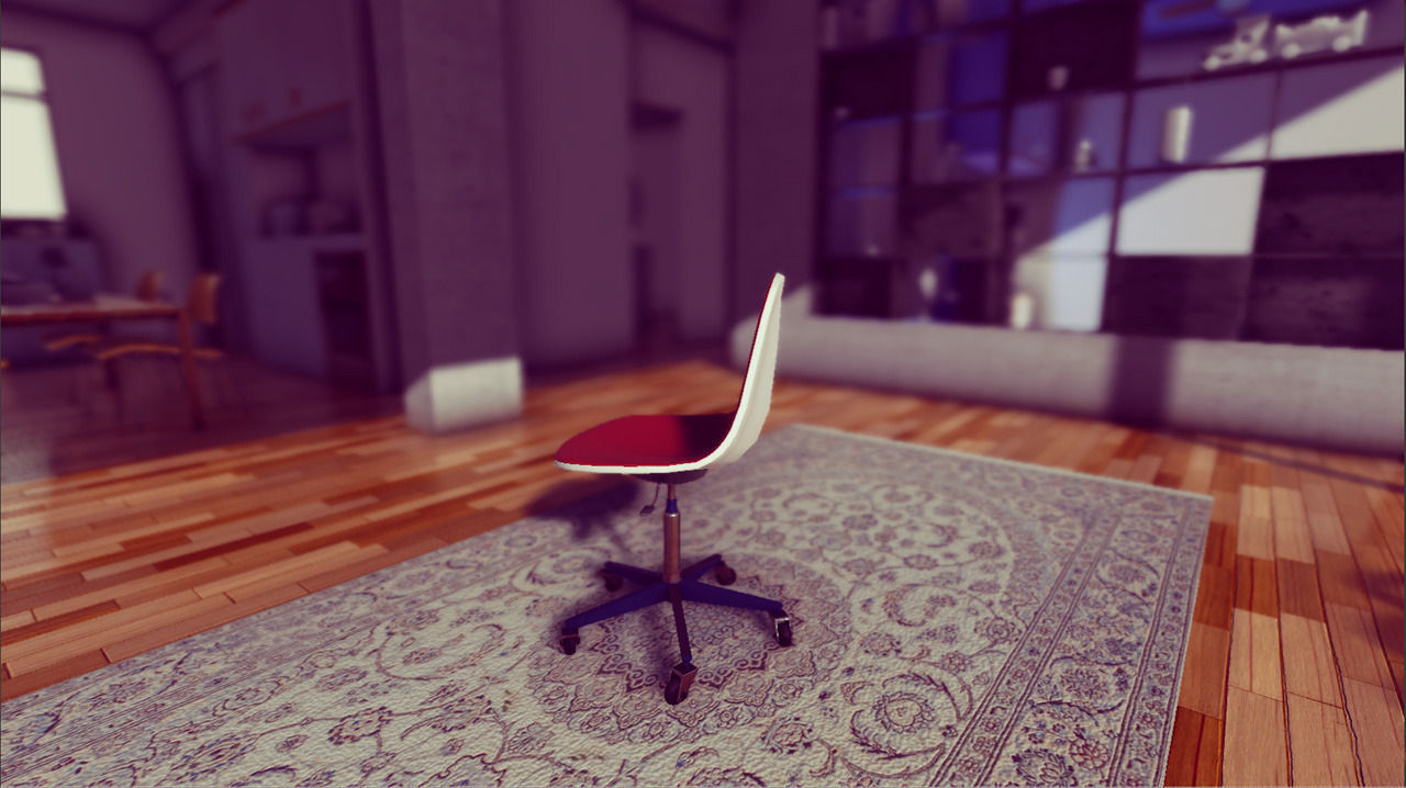 Classic Eames Chairs Low-poly 3D model_6