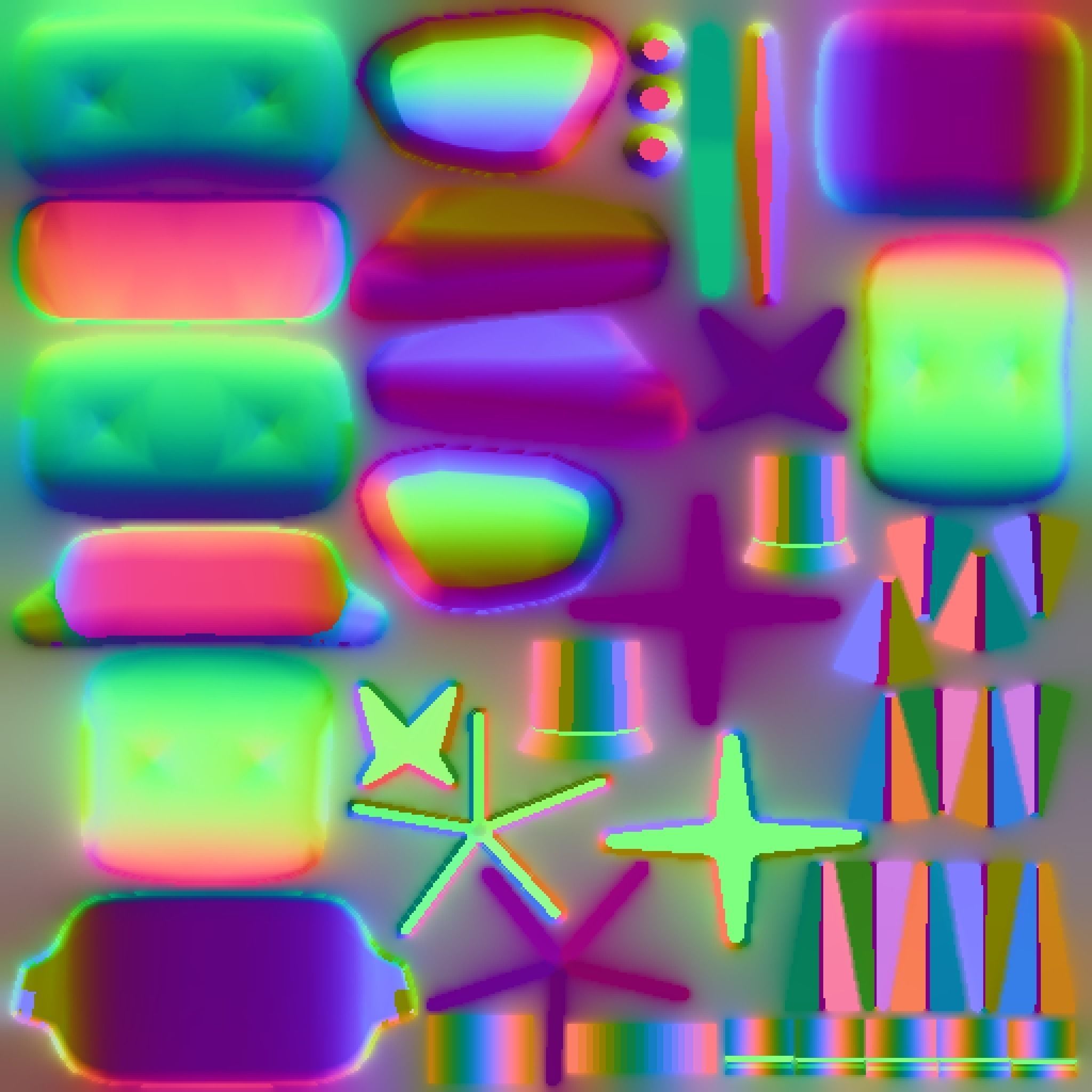 Classic Eames Chairs Low-poly 3D model_119