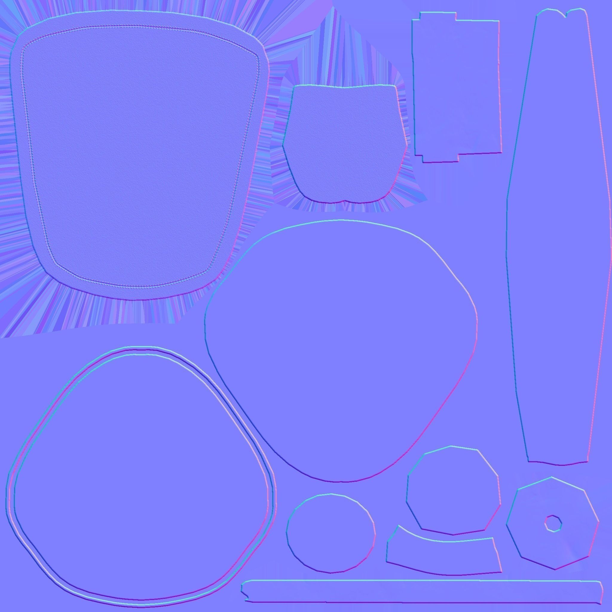 Classic Eames Chairs Low-poly 3D model_66