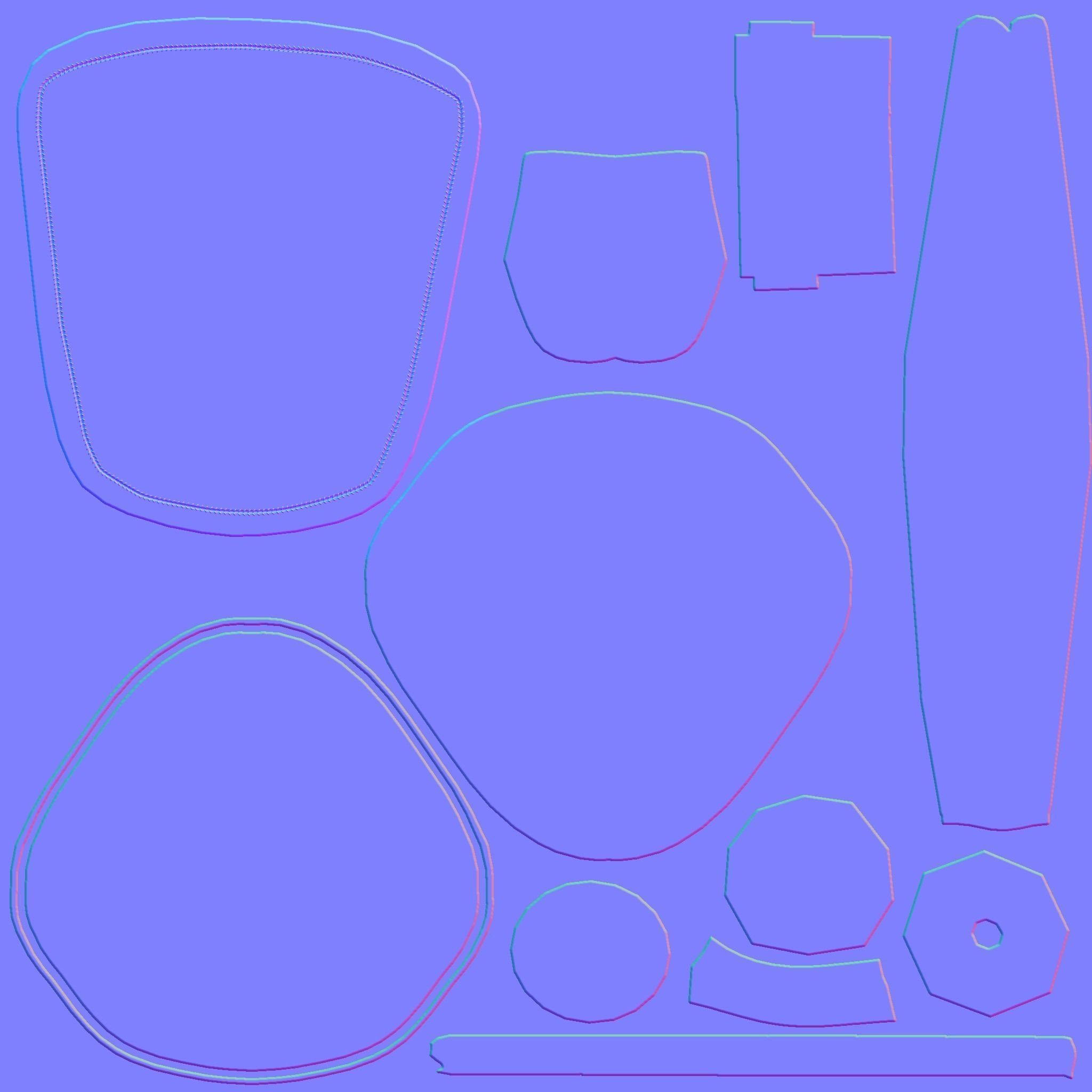 Classic Eames Chairs Low-poly 3D model_51