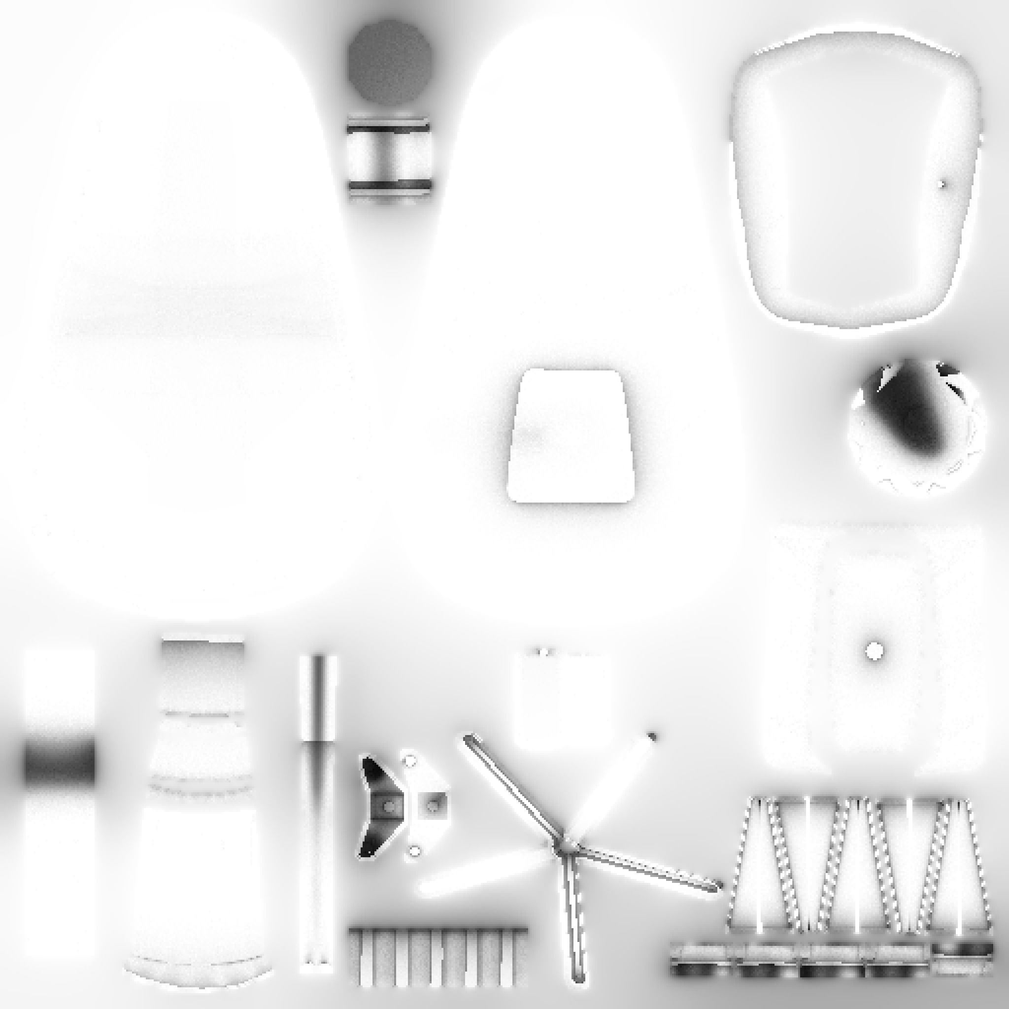 Classic Eames Chairs Low-poly 3D model_101