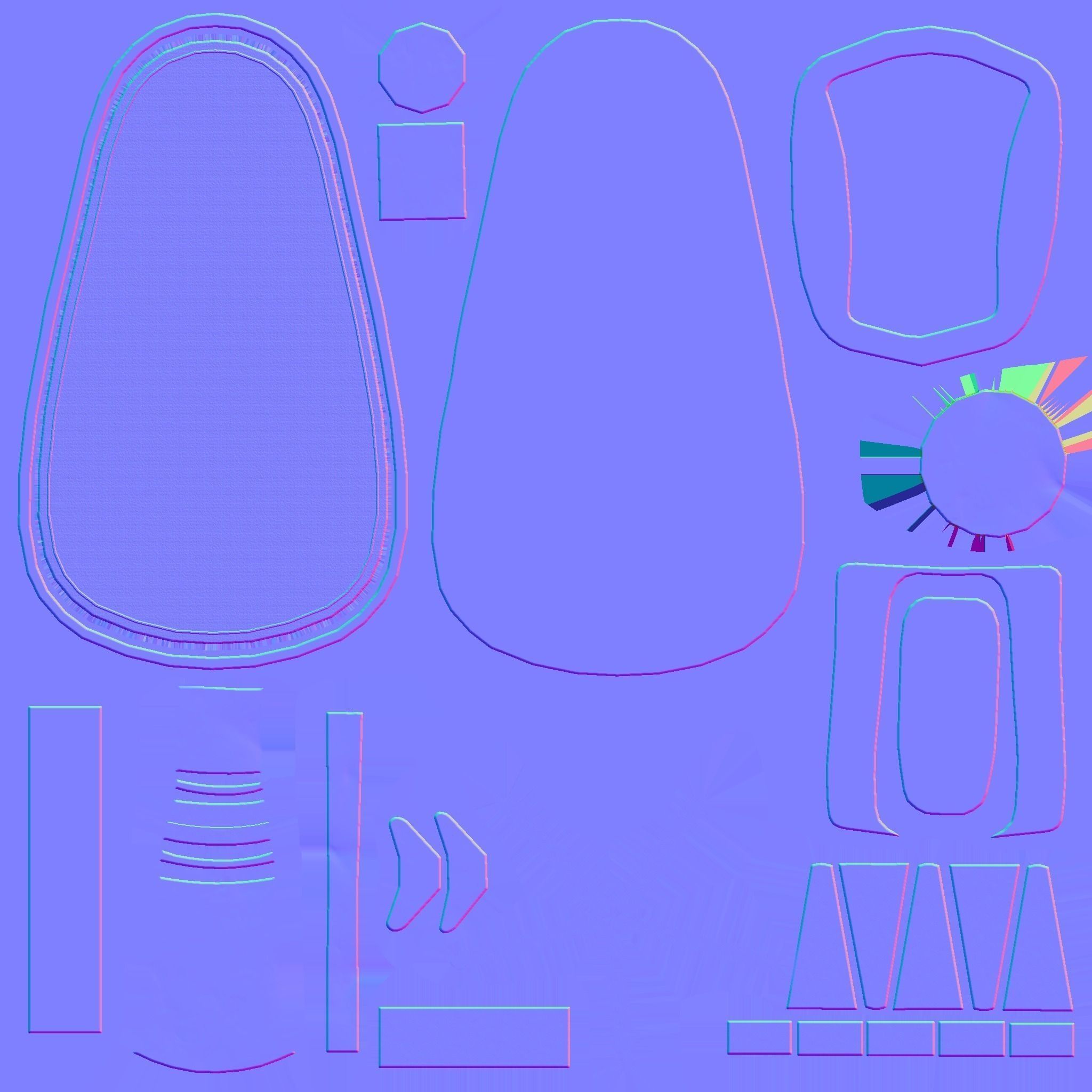 Classic Eames Chairs Low-poly 3D model_129