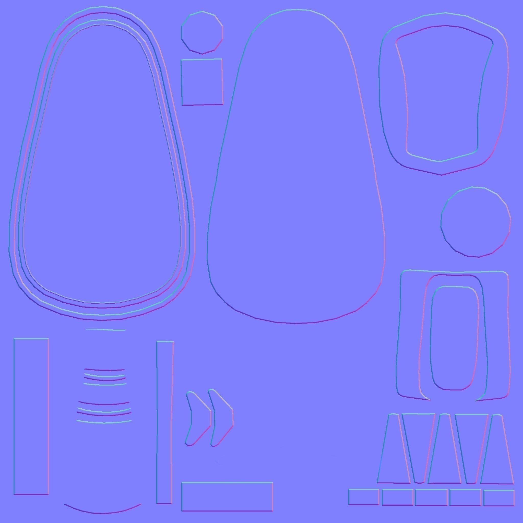 Classic Eames Chairs Low-poly 3D model_107