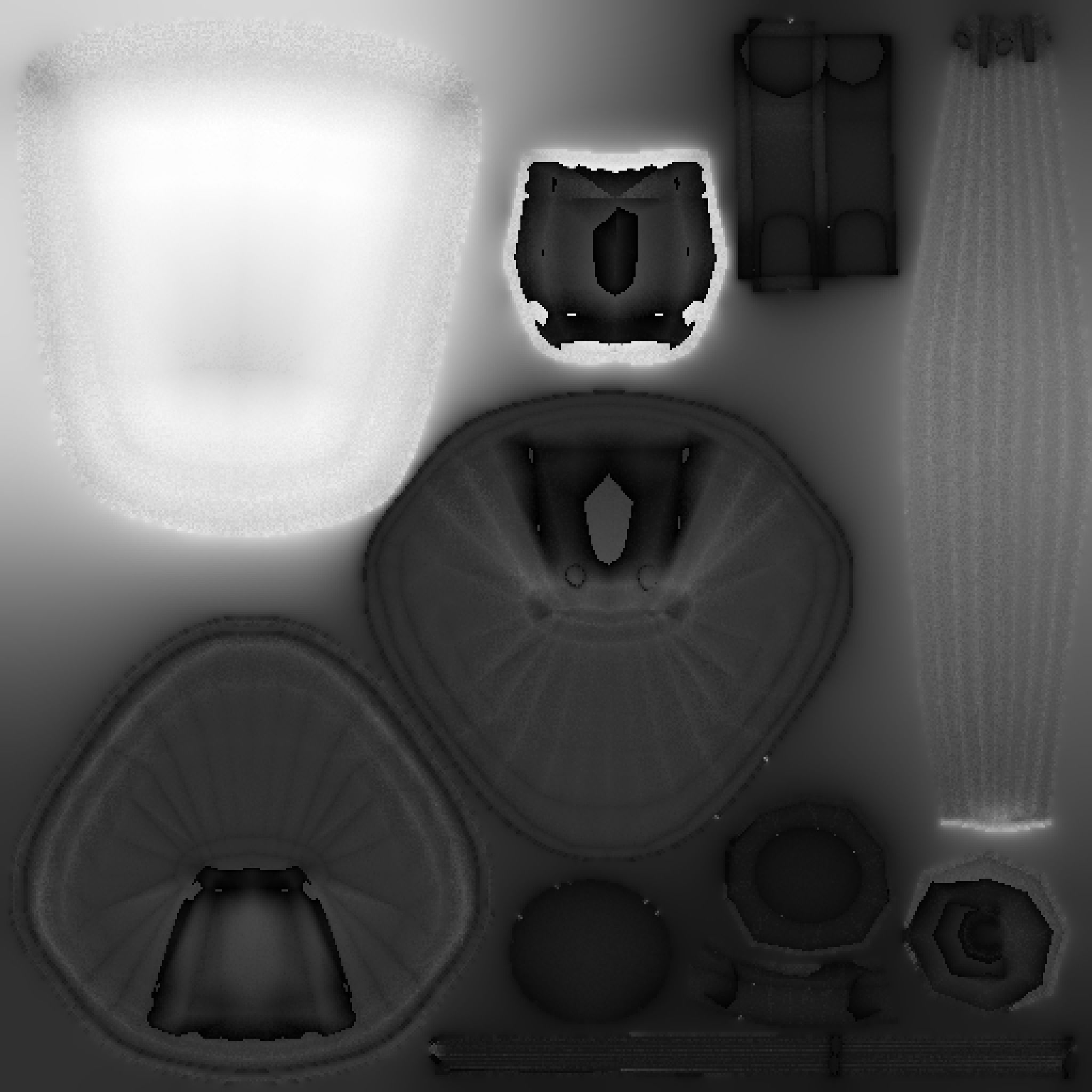 Classic Eames Chairs Low-poly 3D model_54