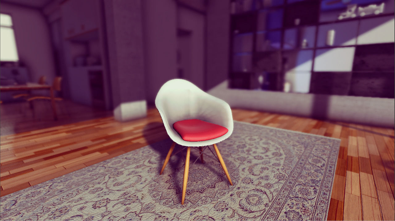 Classic Eames Chairs Low-poly 3D model_3