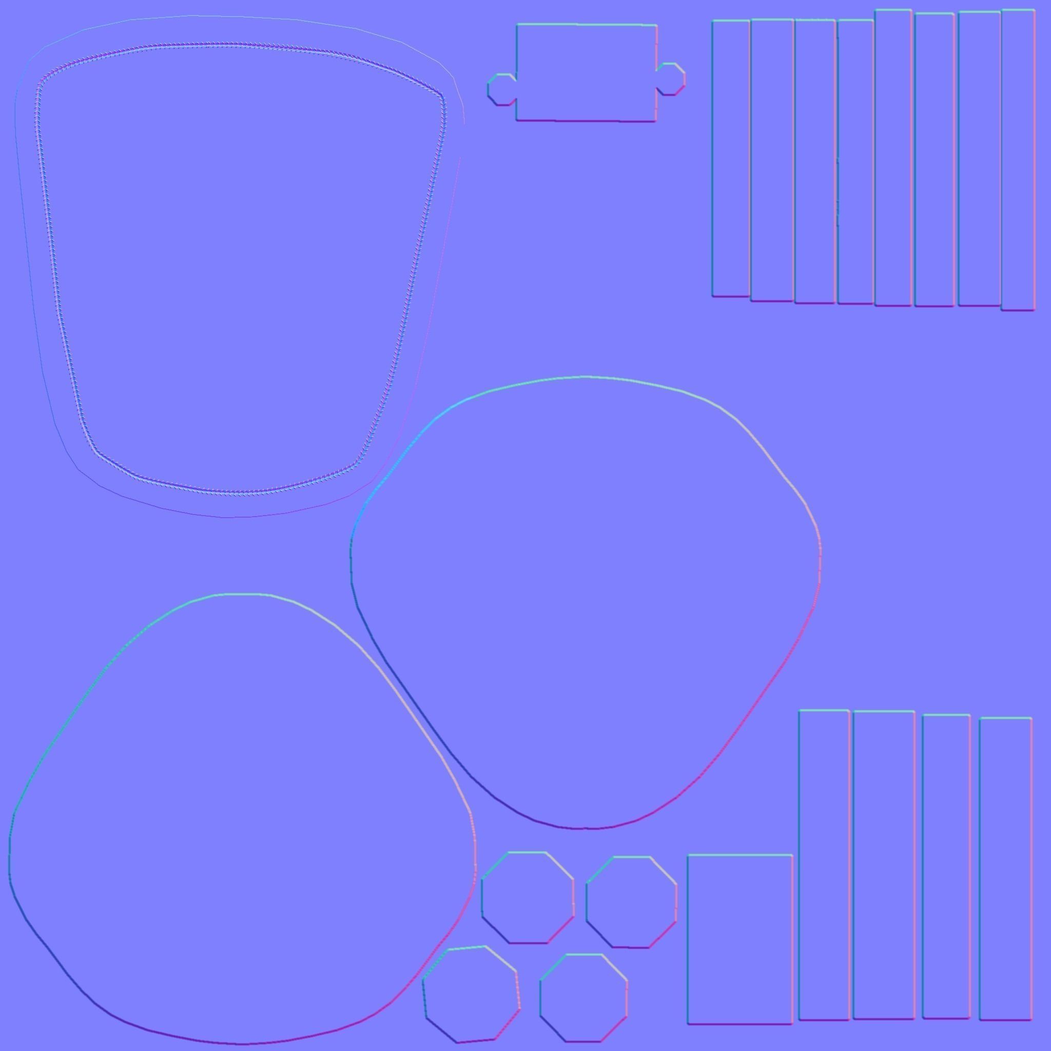 Classic Eames Chairs Low-poly 3D model_36