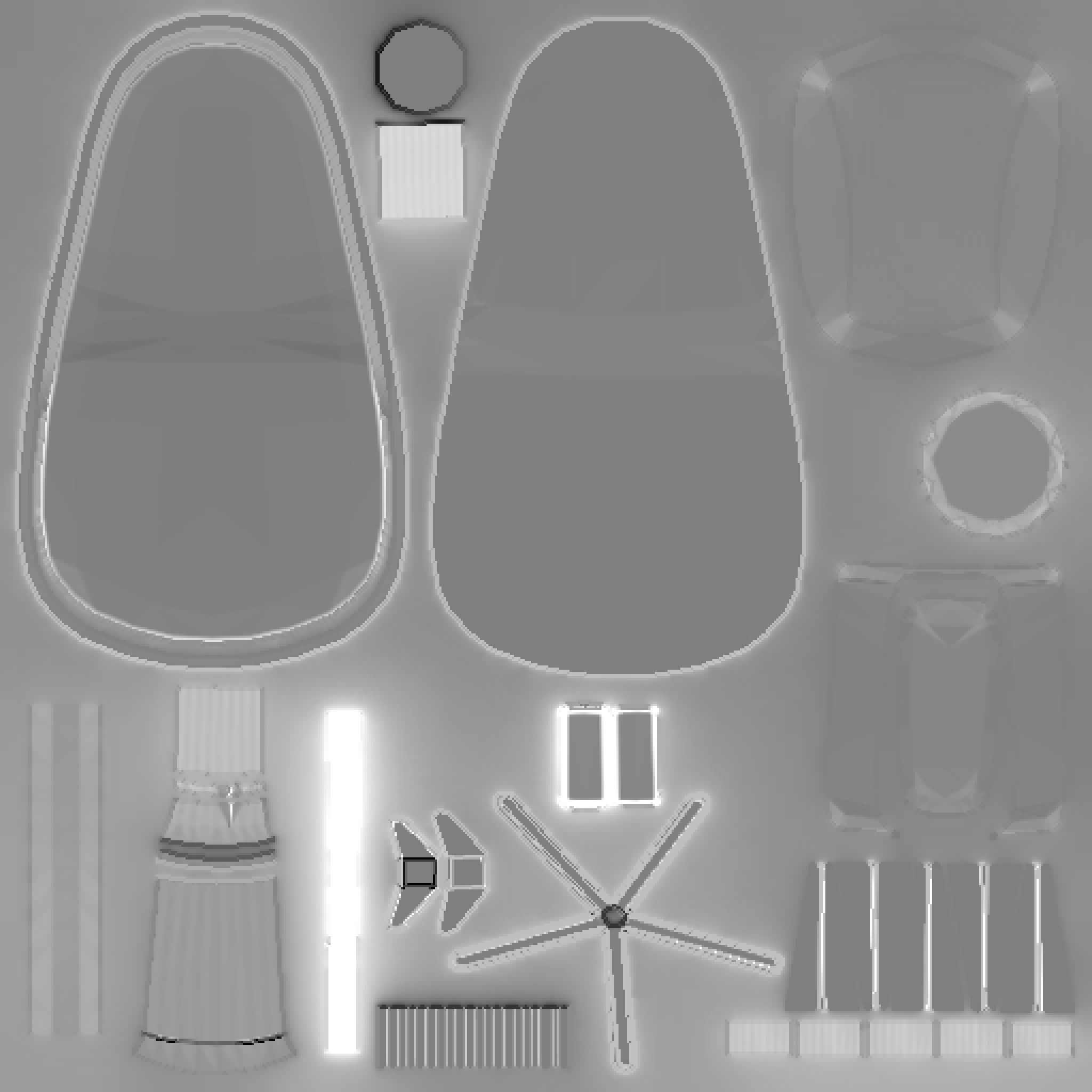 Classic Eames Chairs Low-poly 3D model_104