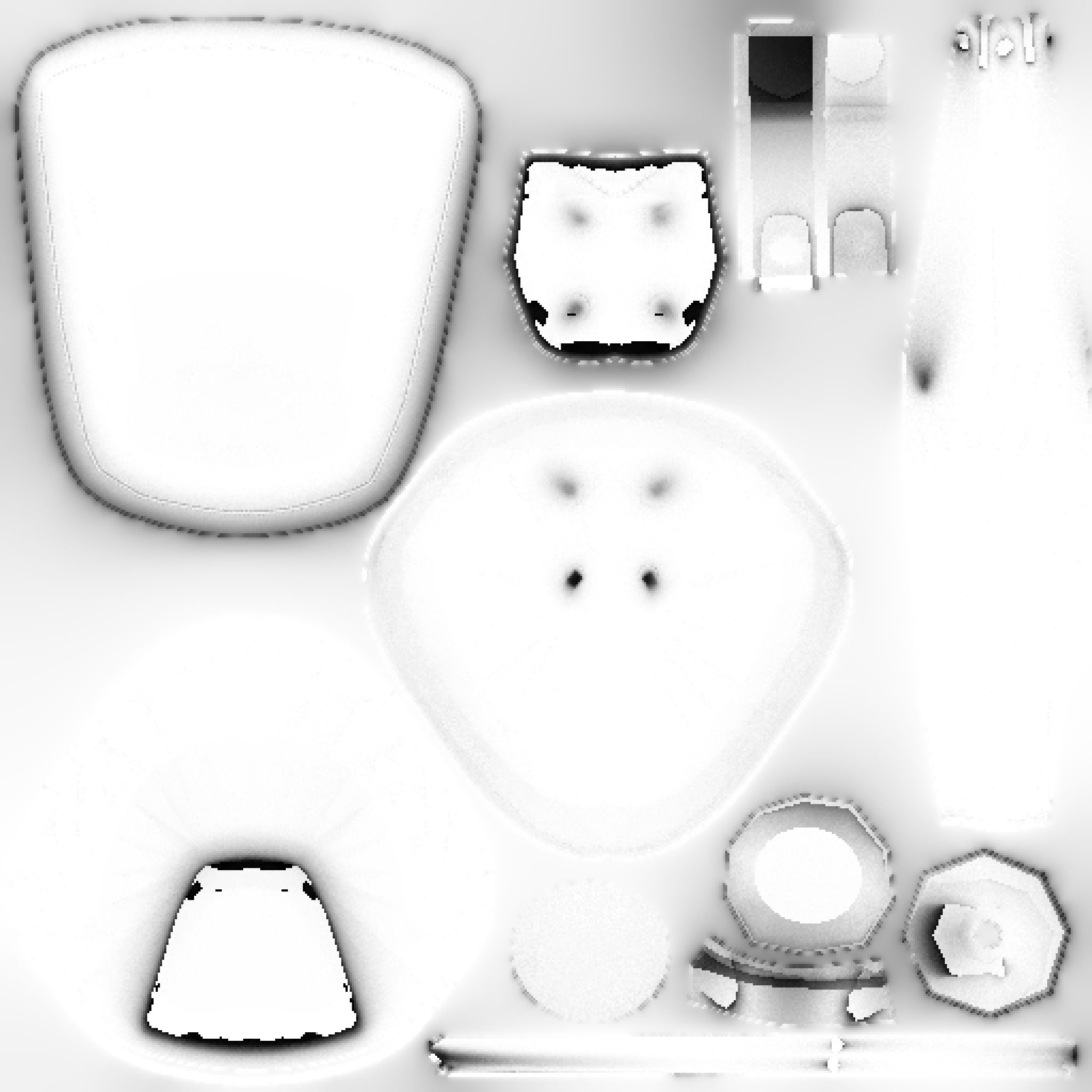 Classic Eames Chairs Low-poly 3D model_41