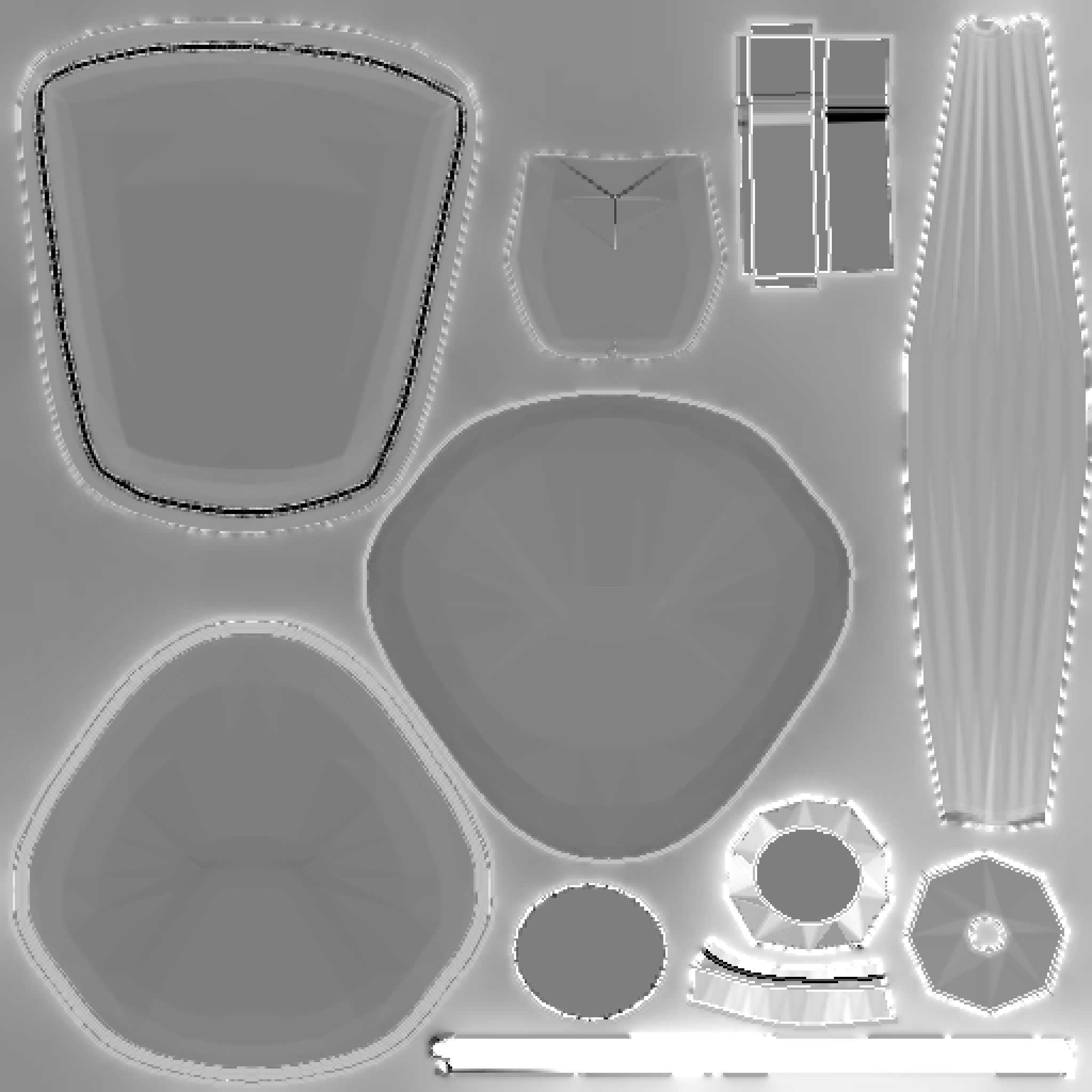 Classic Eames Chairs Low-poly 3D model_47