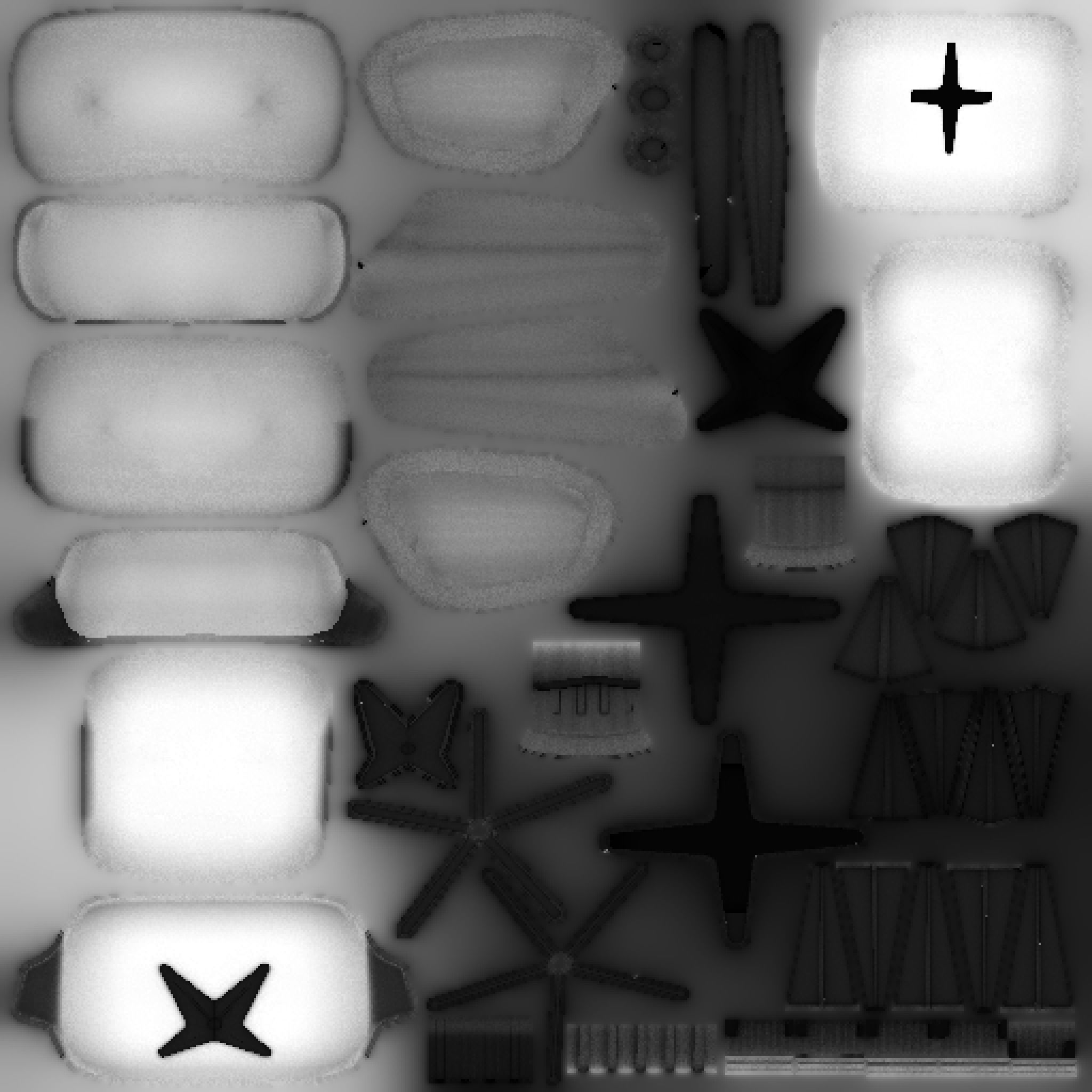 Classic Eames Chairs Low-poly 3D model_117