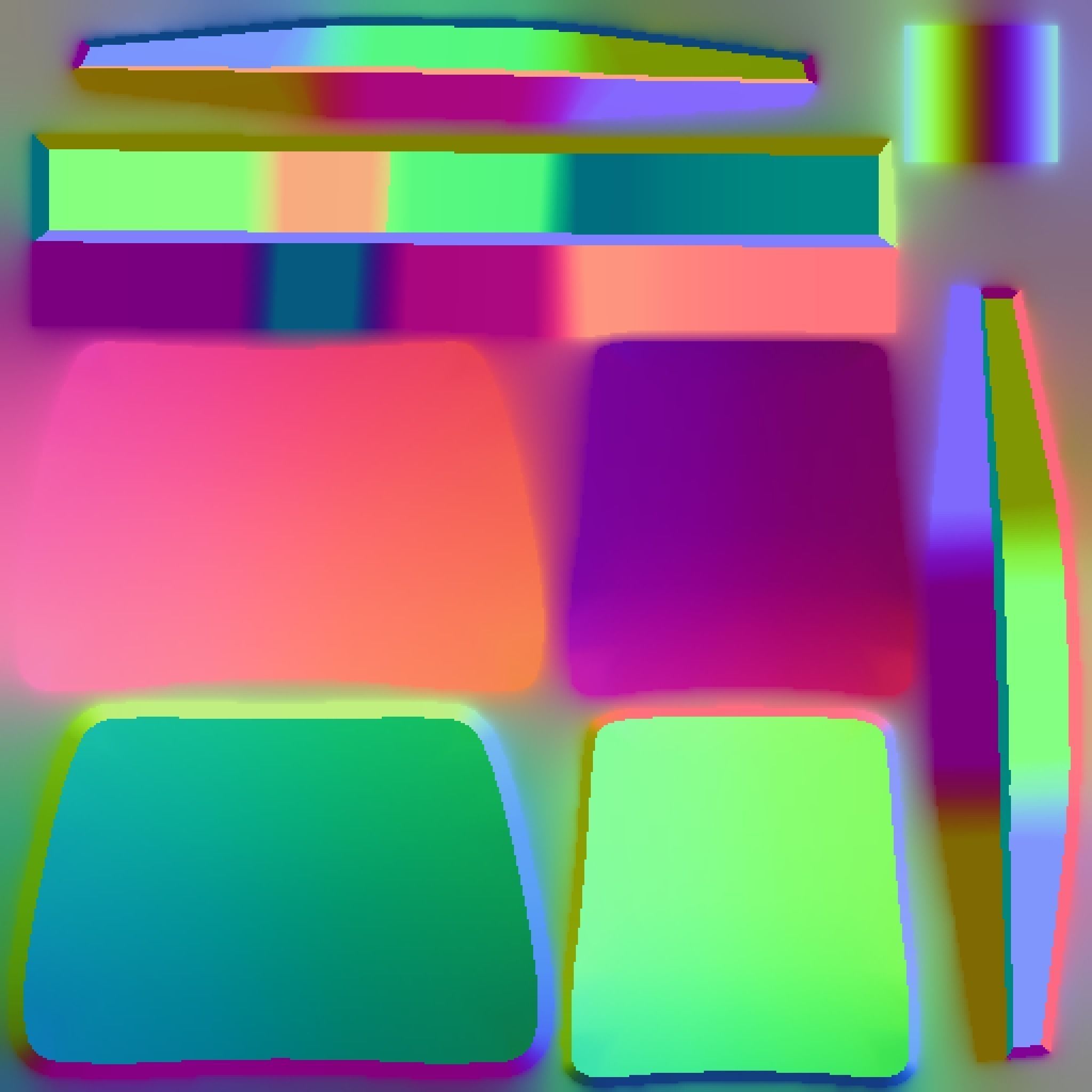 Classic Eames Chairs Low-poly 3D model_94