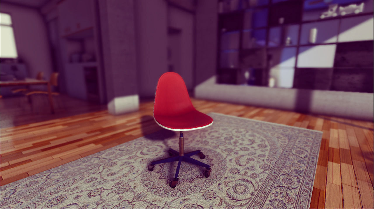 Classic Eames Chairs Low-poly 3D model_5