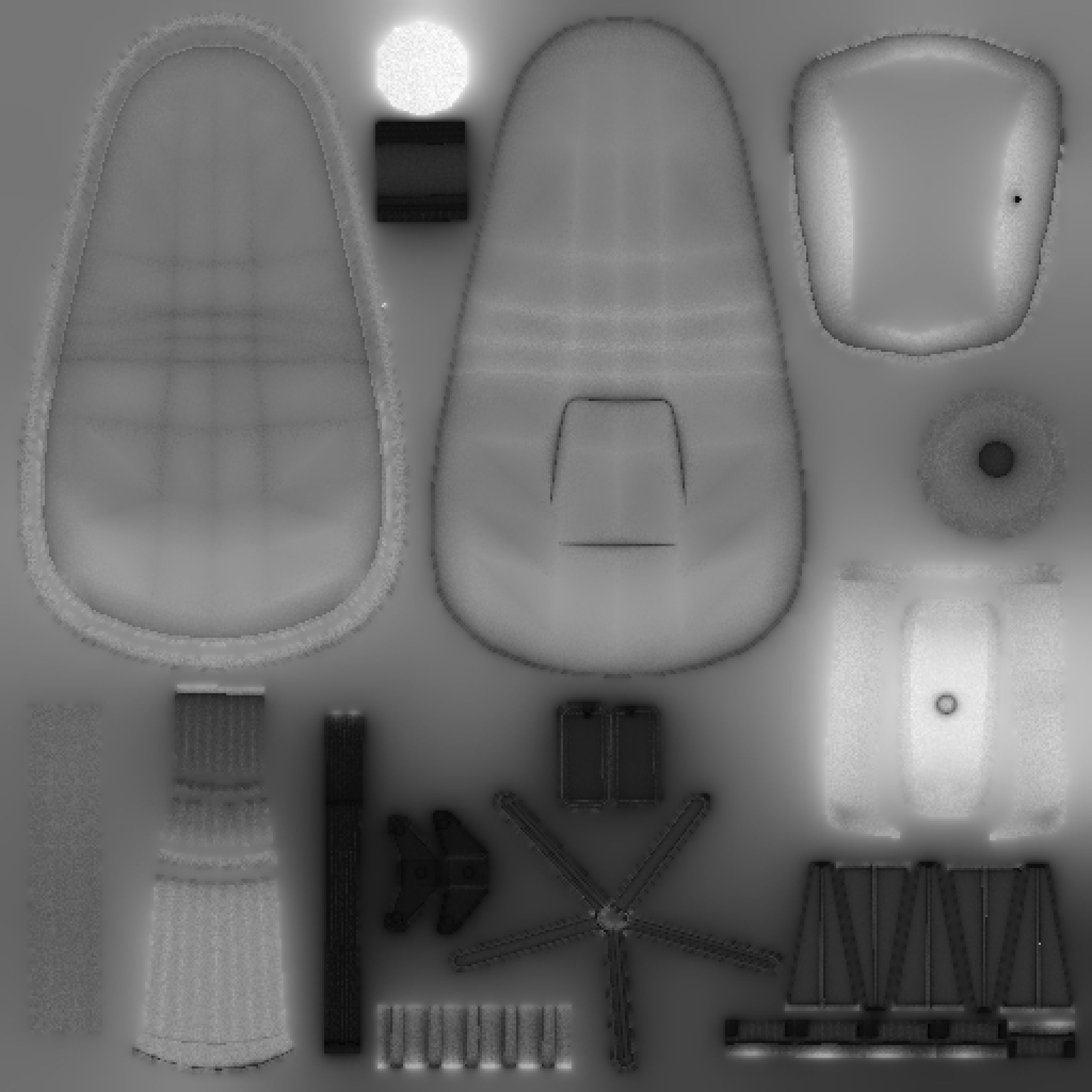 Classic Eames Chairs Low-poly 3D model_114