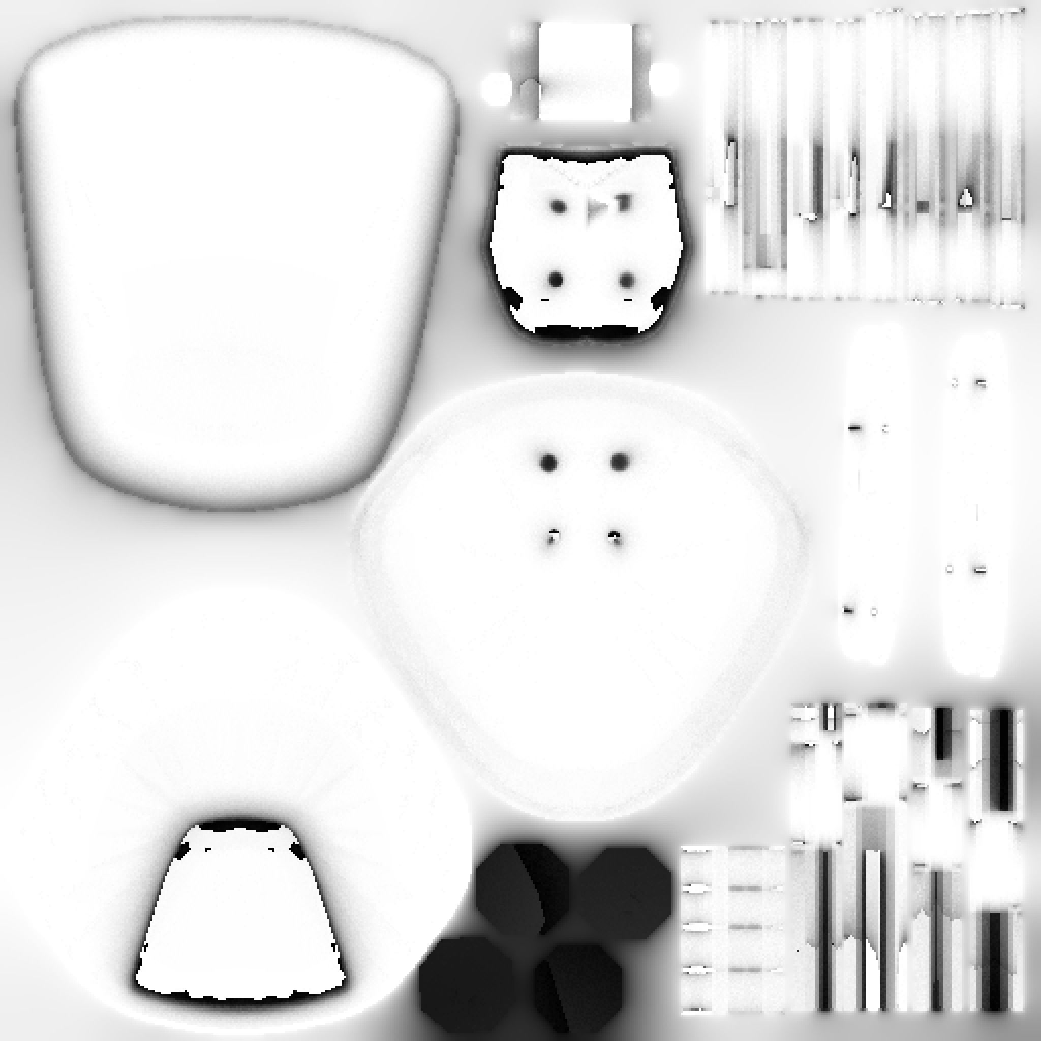 Classic Eames Chairs Low-poly 3D model_24