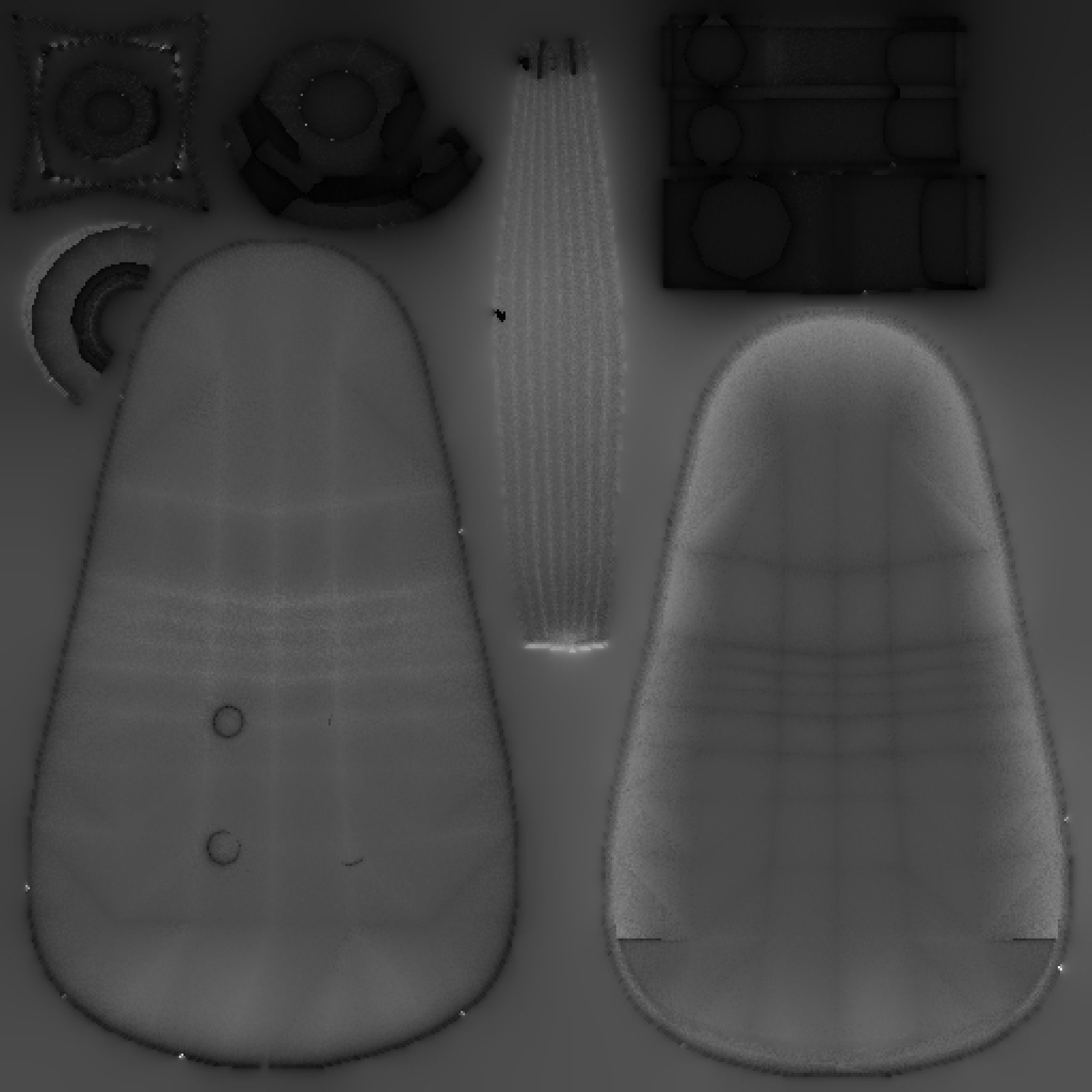 Classic Eames Chairs Low-poly 3D model_27