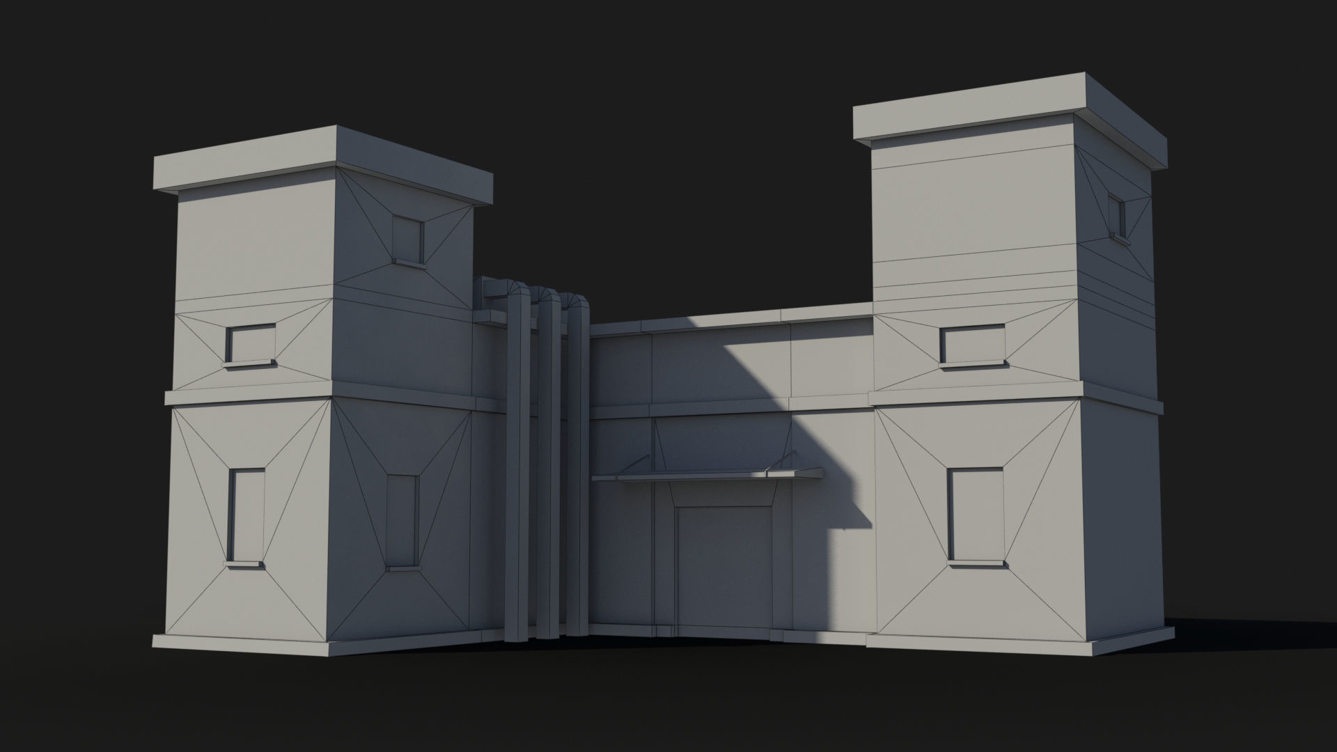 Factory xx2 Low-poly 3D model_5