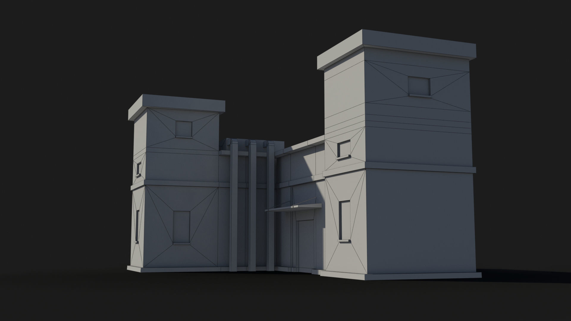 Factory xx2 Low-poly 3D model_9