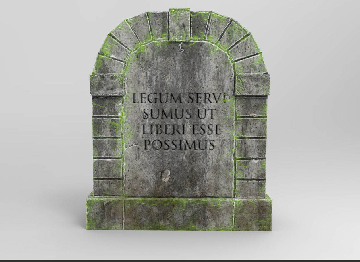 Ancient Roman Water Fountain Low-poly 3D model_1