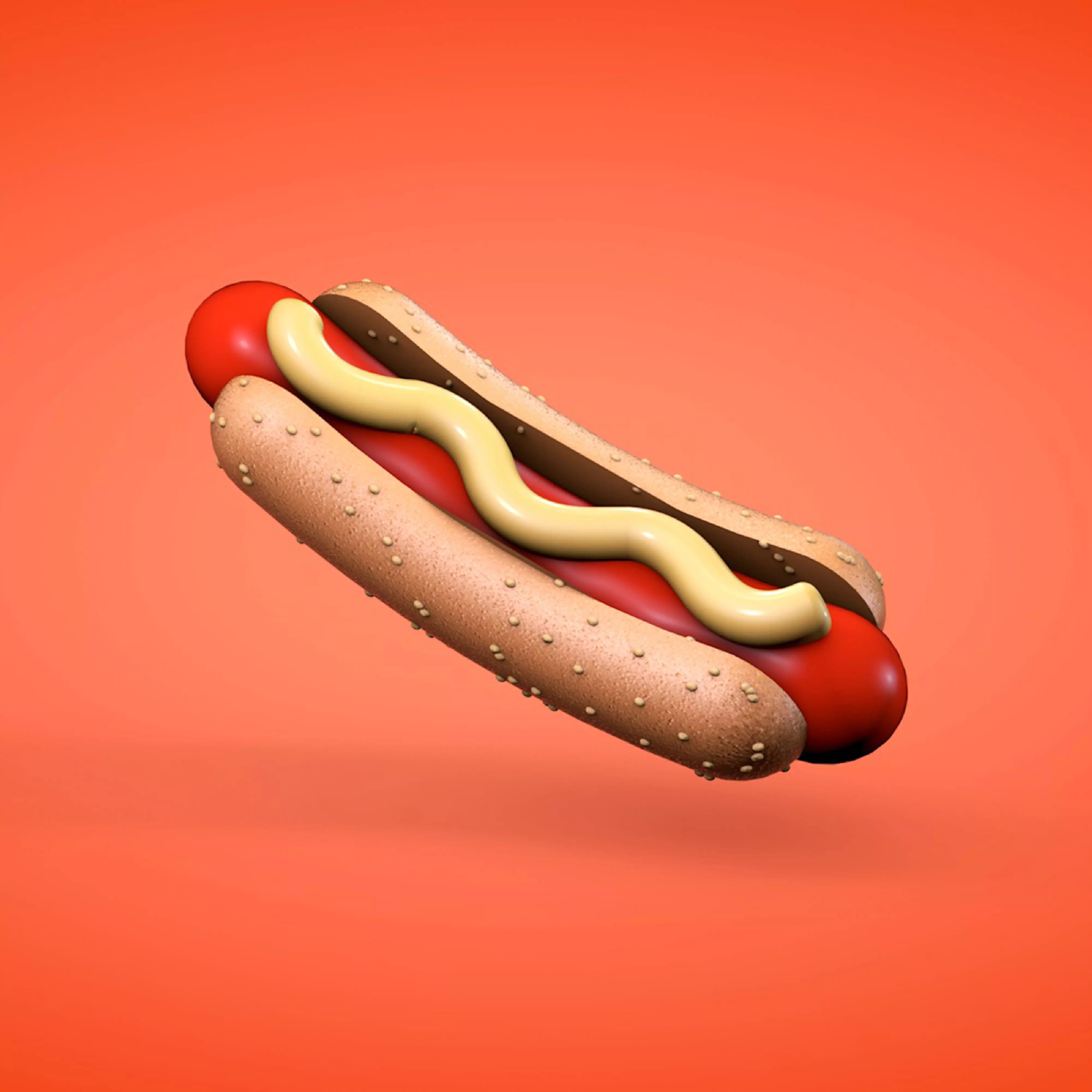 Hot Dog 3D model_0