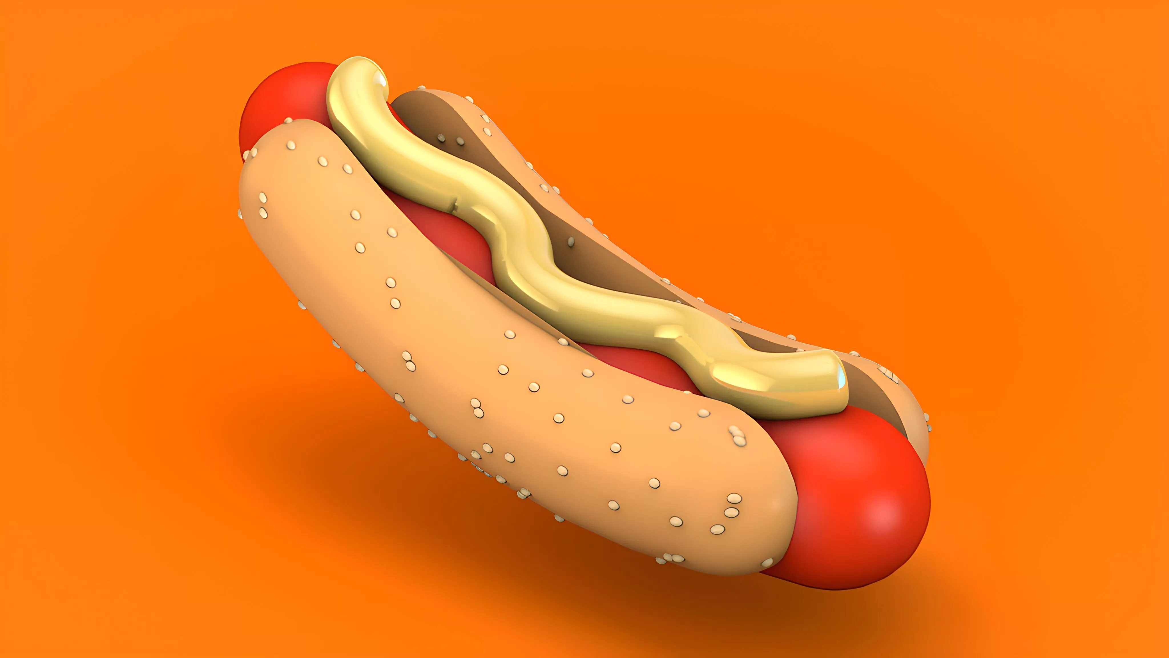 Hot Dog game ready PBR 3D model
