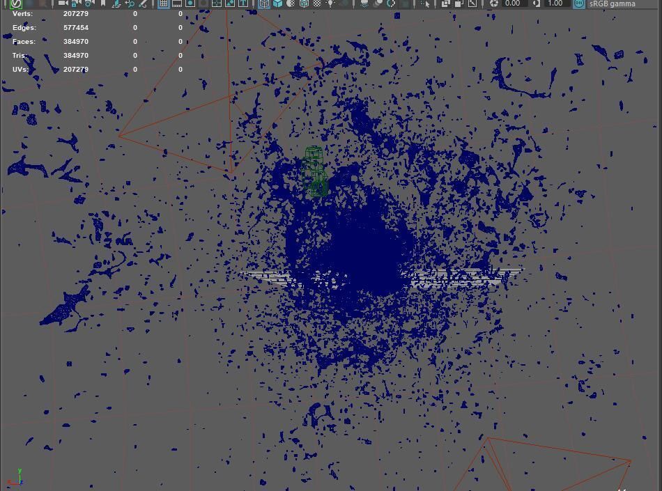 WaterFX background with light shining 3D model_6