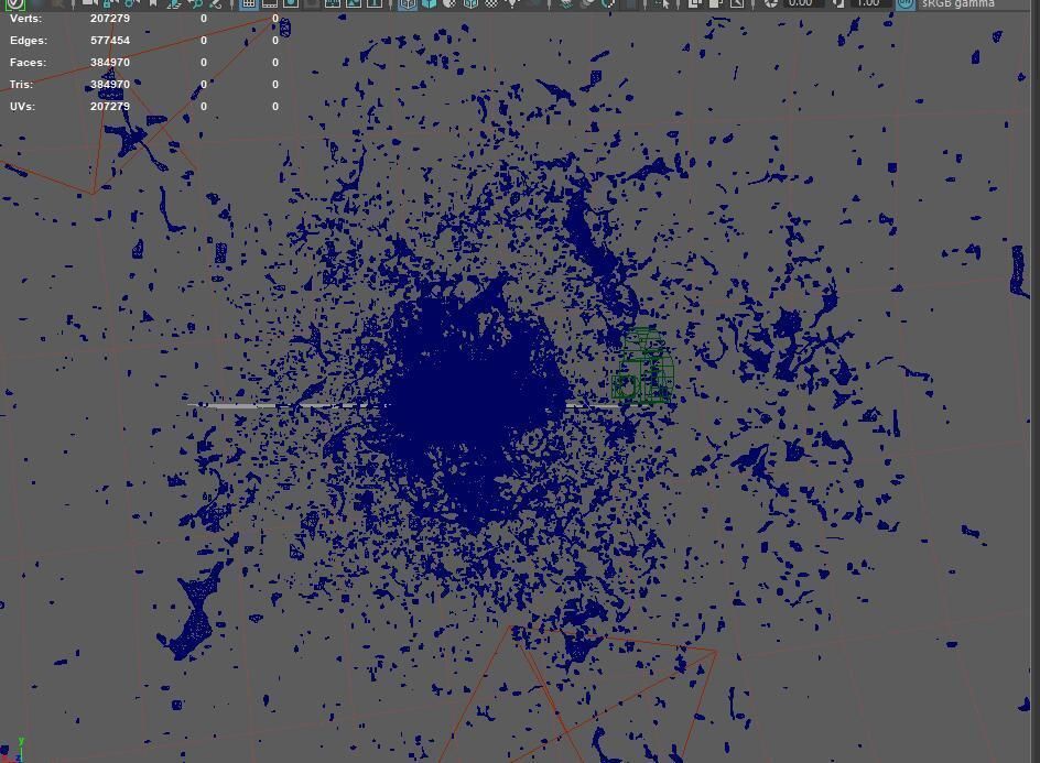 WaterFX background with light shining 3D model_5