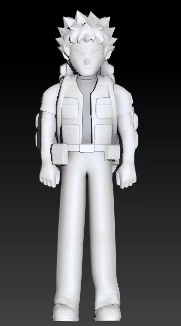 Brock STL figure with backpack 3D print model