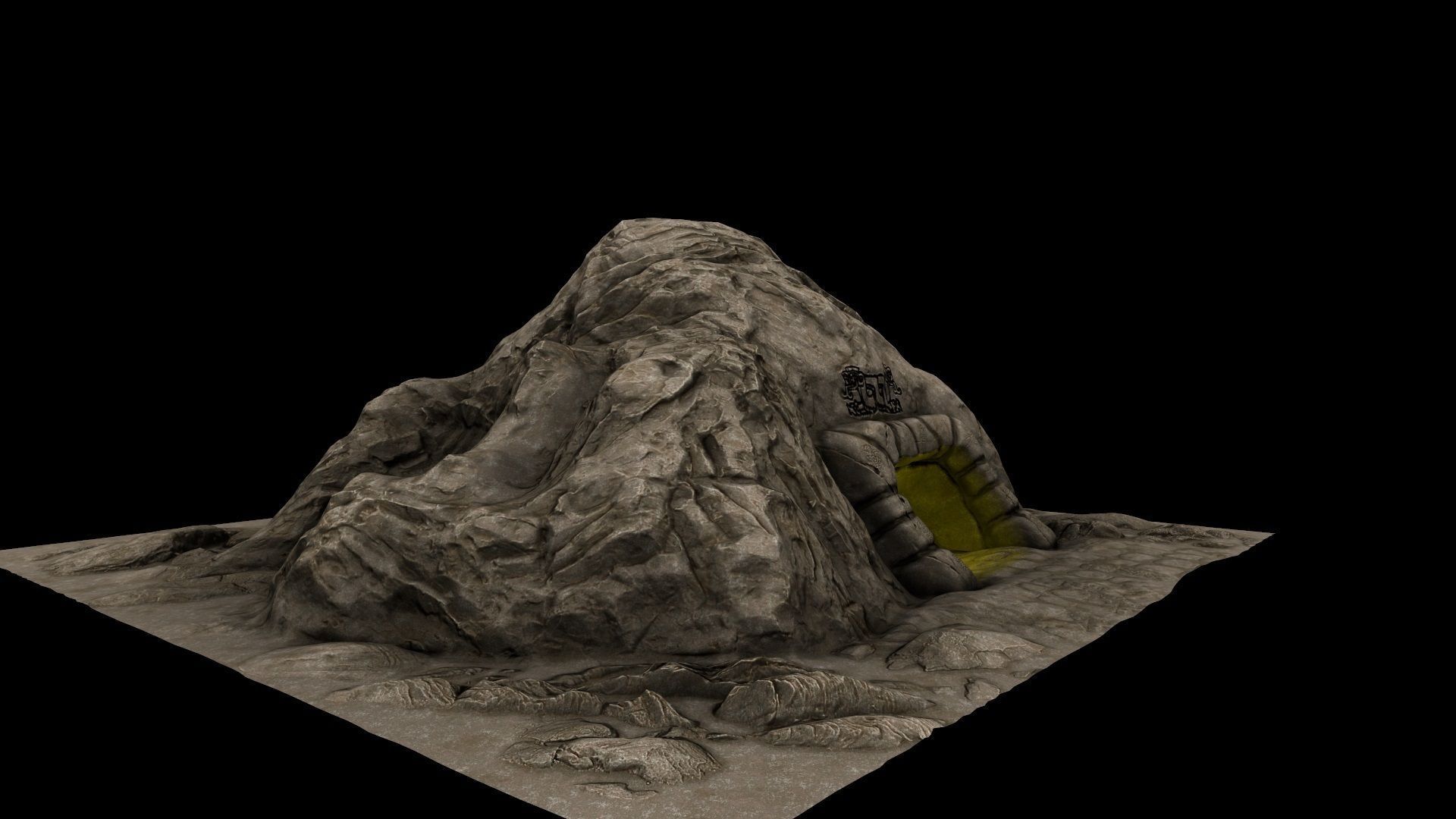Cave Enterance 1 3D model_3