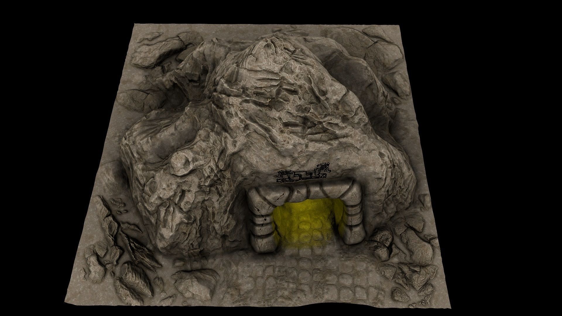Cave Enterance 1 3D model_2