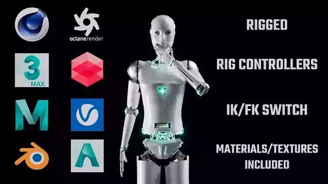 Robot Low-poly 3D model
