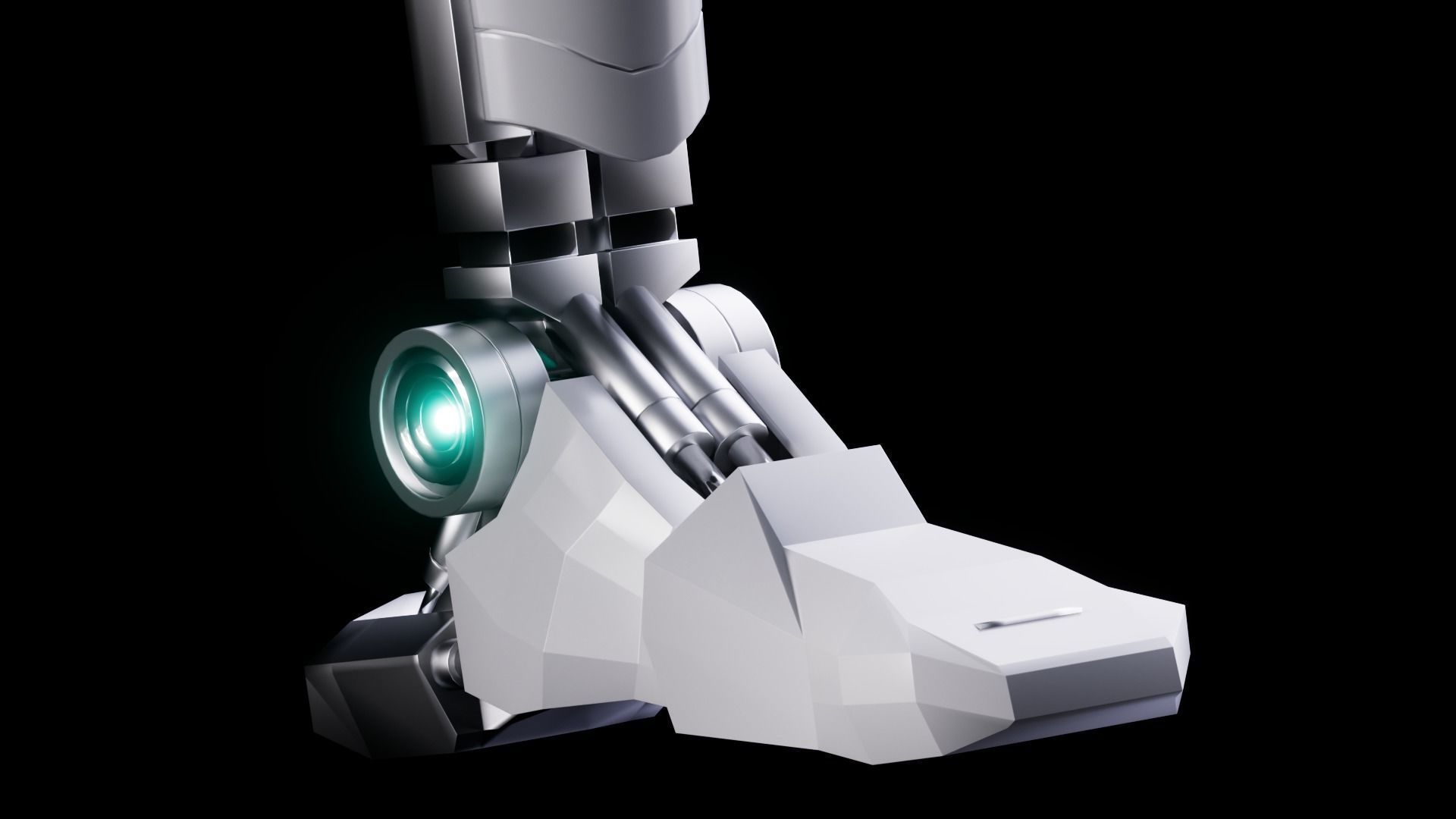 Robot Low-poly 3D model_13