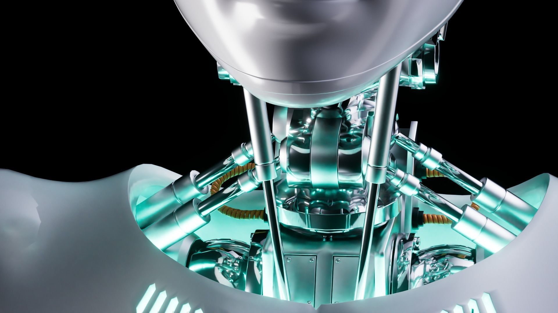 Robot Low-poly 3D model_5