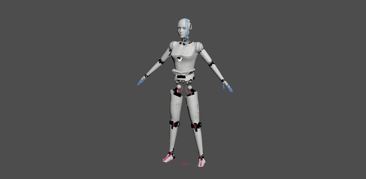 Robot Low-poly 3D model_19