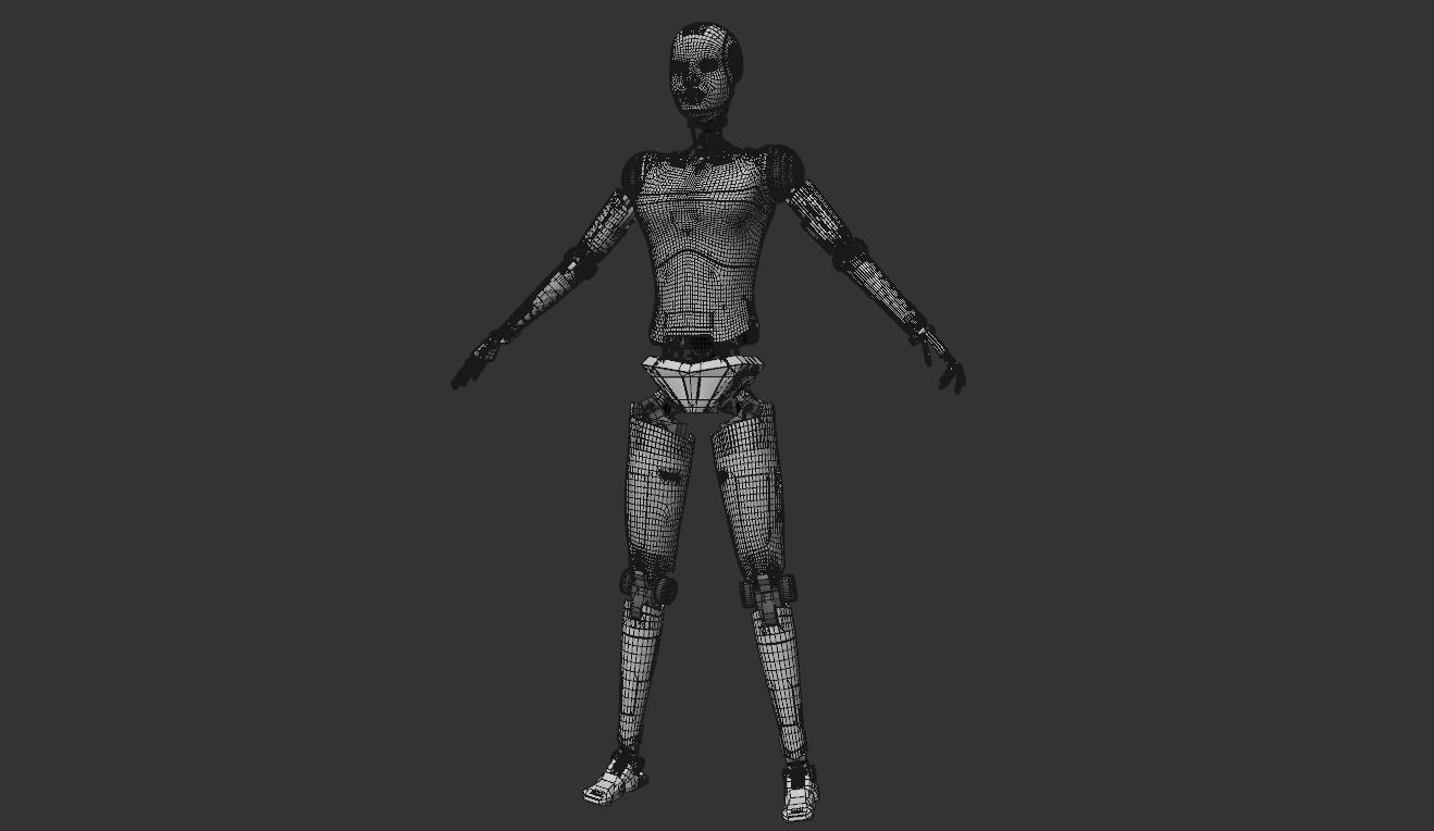 Robot Low-poly 3D model_22